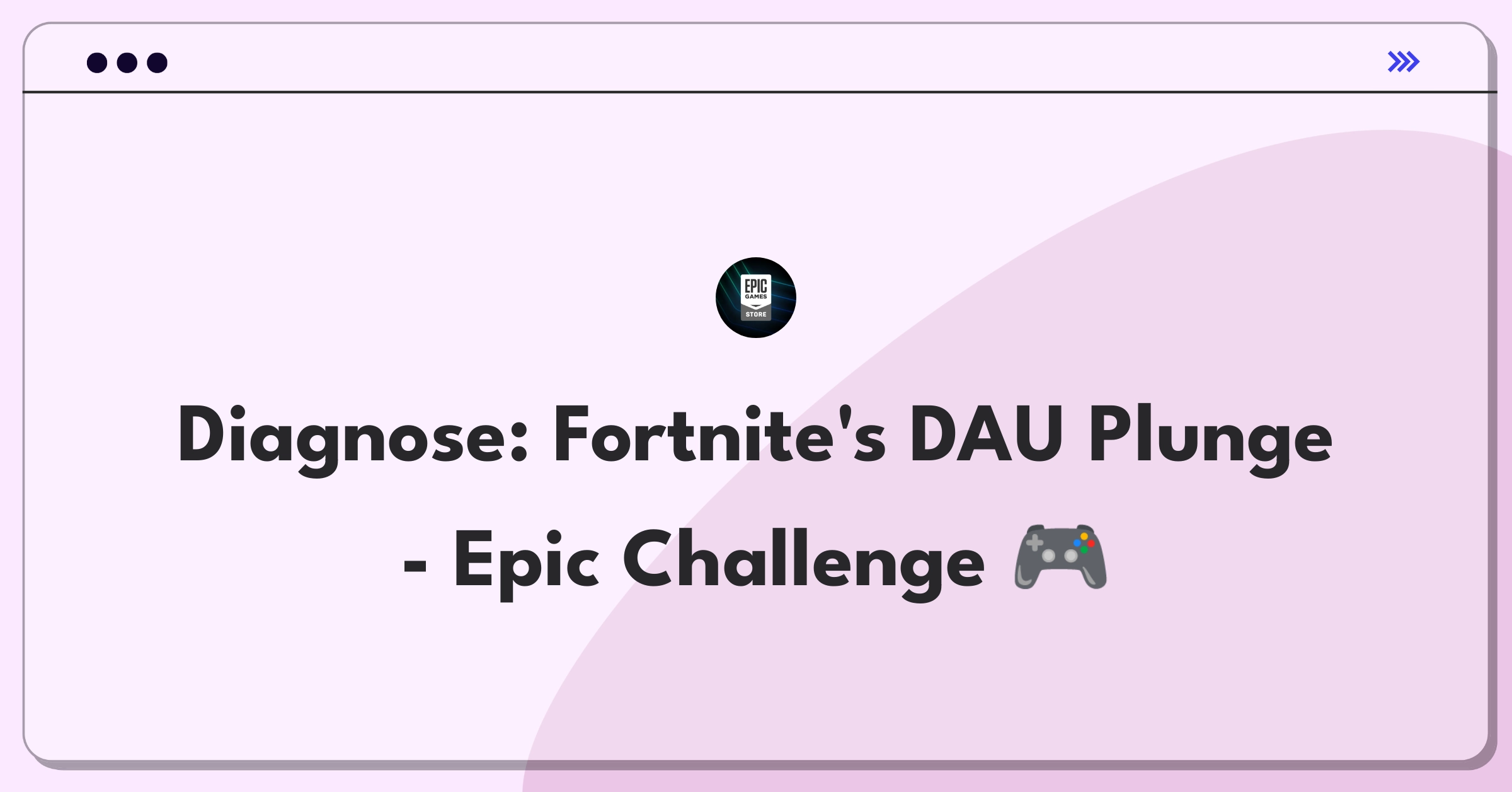 Product Management Root Cause Analysis Question: Investigating sudden drop in Fortnite's daily active users