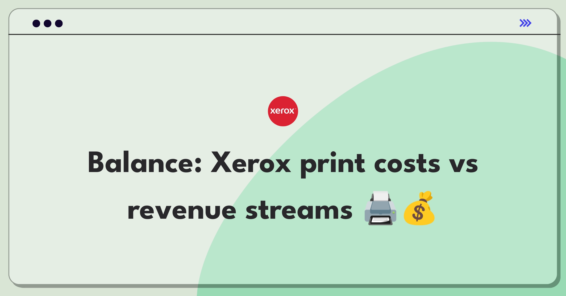 Product Management Trade-Off Question: Xerox managed print services balancing client costs and company revenue