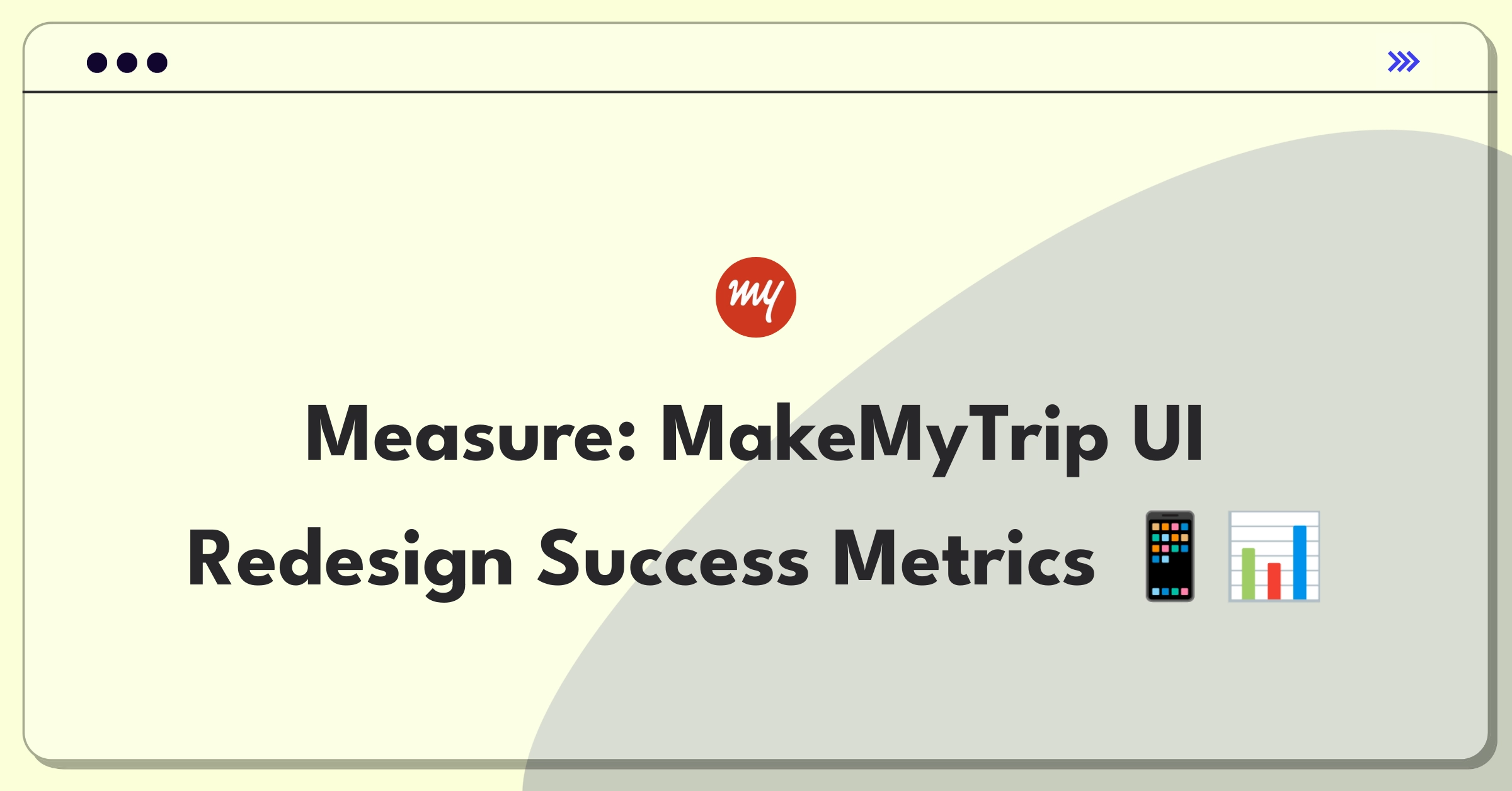 Product Management Metrics Question: Defining success for MakeMyTrip's mobile app UI redesign through key performance indicators