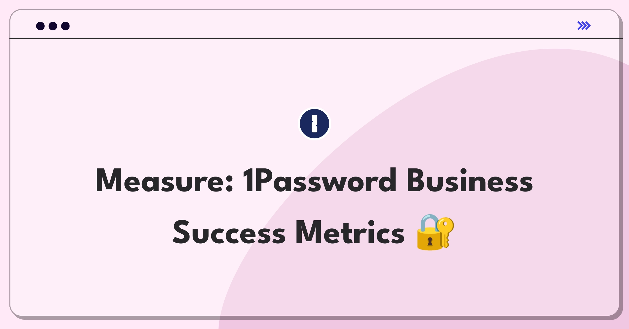 Product Management Analytics Question: Defining success metrics for 1Password's enterprise password management solution