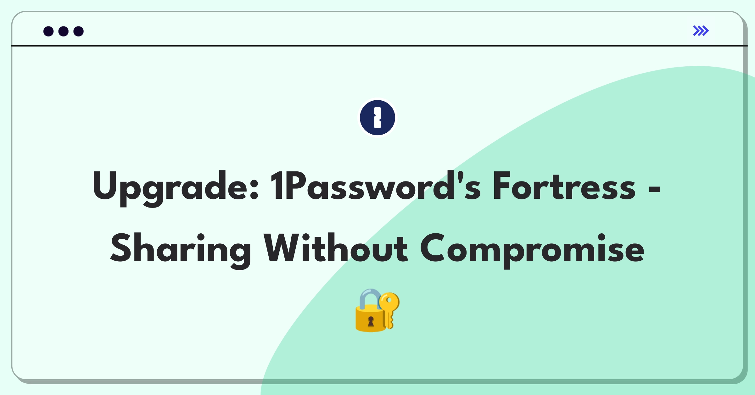 Product Management Improvement Question: Enhancing 1Password's team password sharing security features