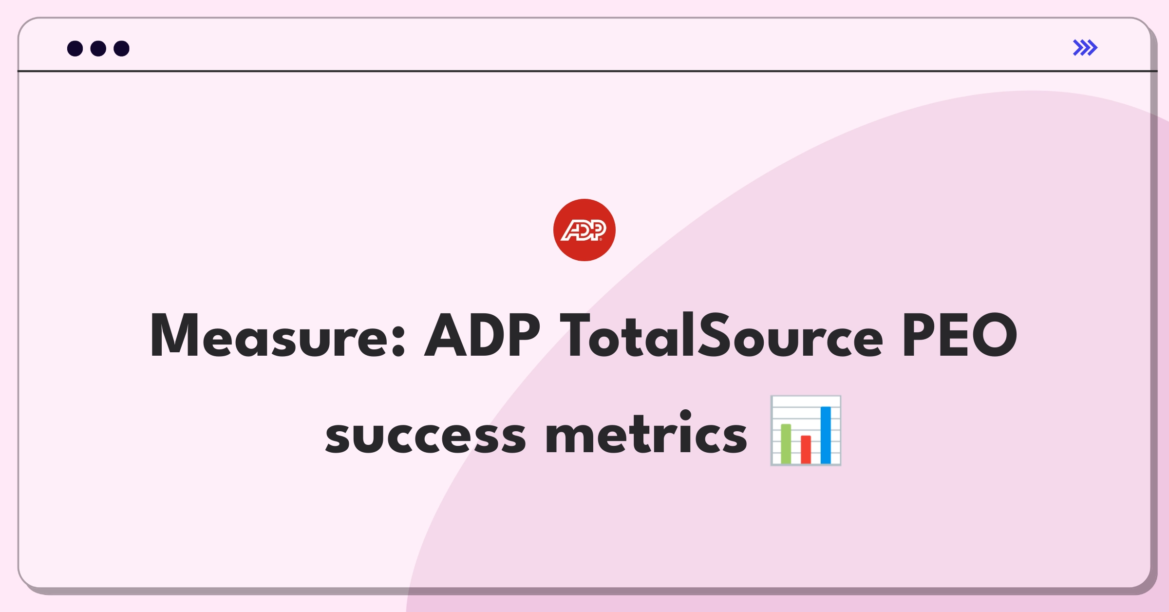 Product Management Metrics Question: Defining success for ADP's TotalSource PEO service through key performance indicators