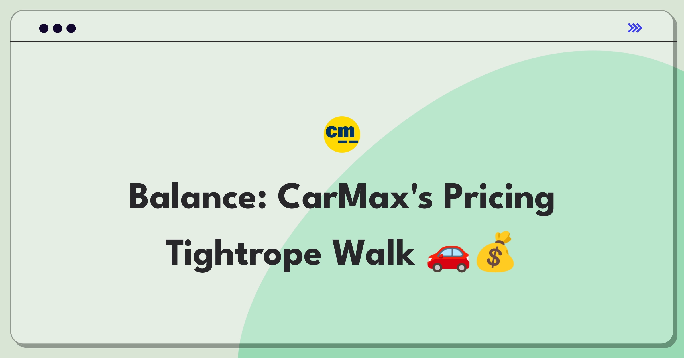 Product Management Trade-Off Question: CarMax balancing competitive pricing and profit margins in used car sales