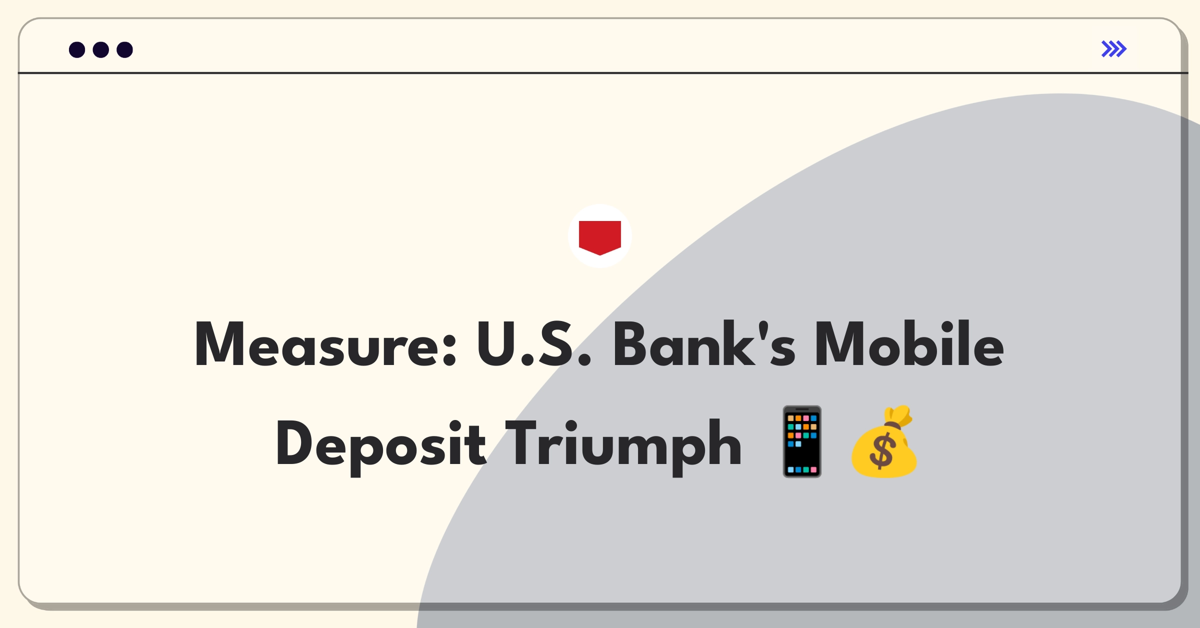 Product Management Metrics Question: Measuring success of U.S. Bank's mobile check deposit feature