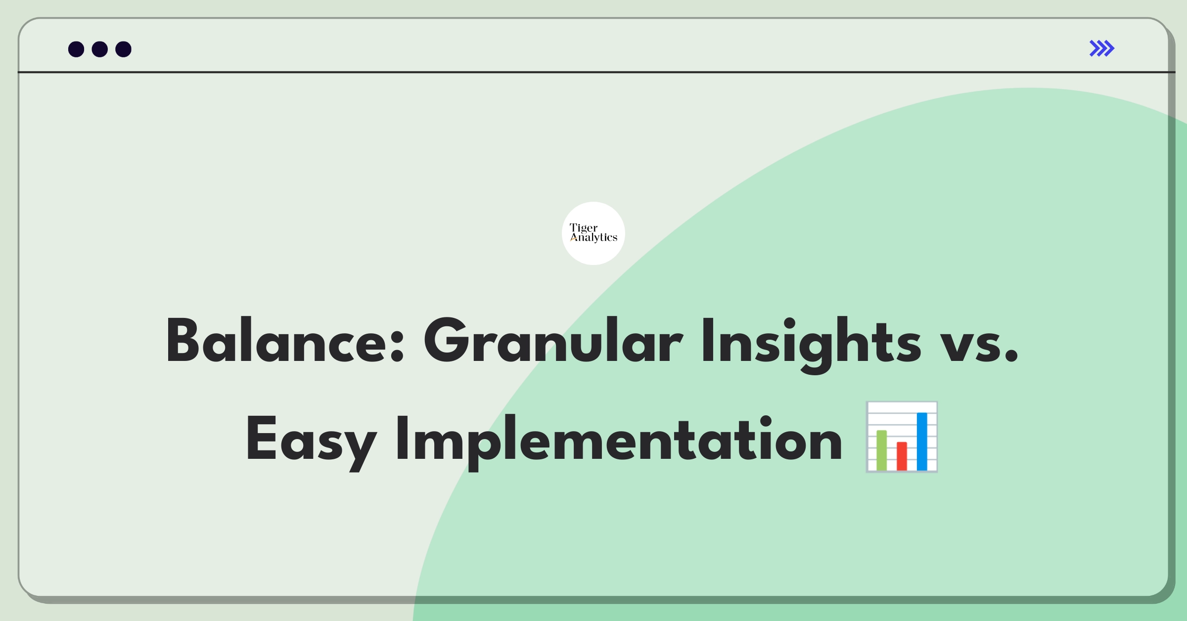 Product Management Trade-Off Question: Balancing customer segmentation model granularity with implementation ease for Tiger Analytics