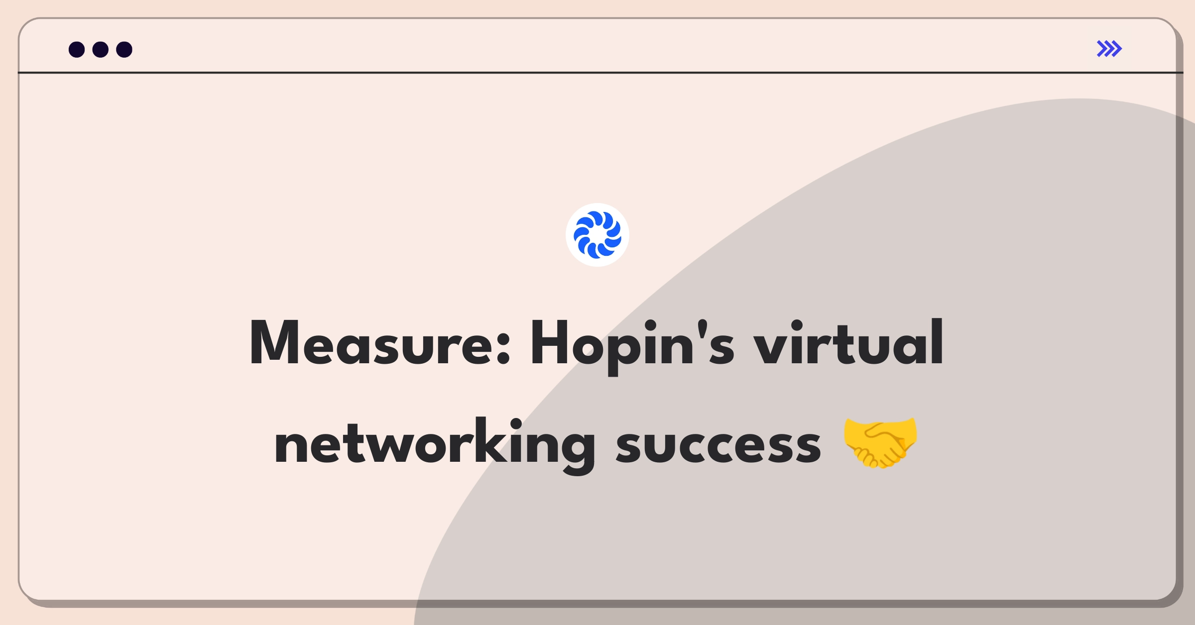 Product Management Metrics Question: Evaluating virtual event networking effectiveness for Hopin