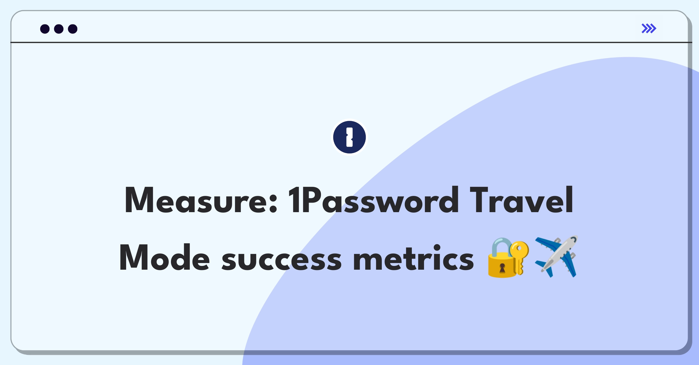 Product Management Metrics Question: Evaluating 1Password's Travel Mode feature success through key performance indicators