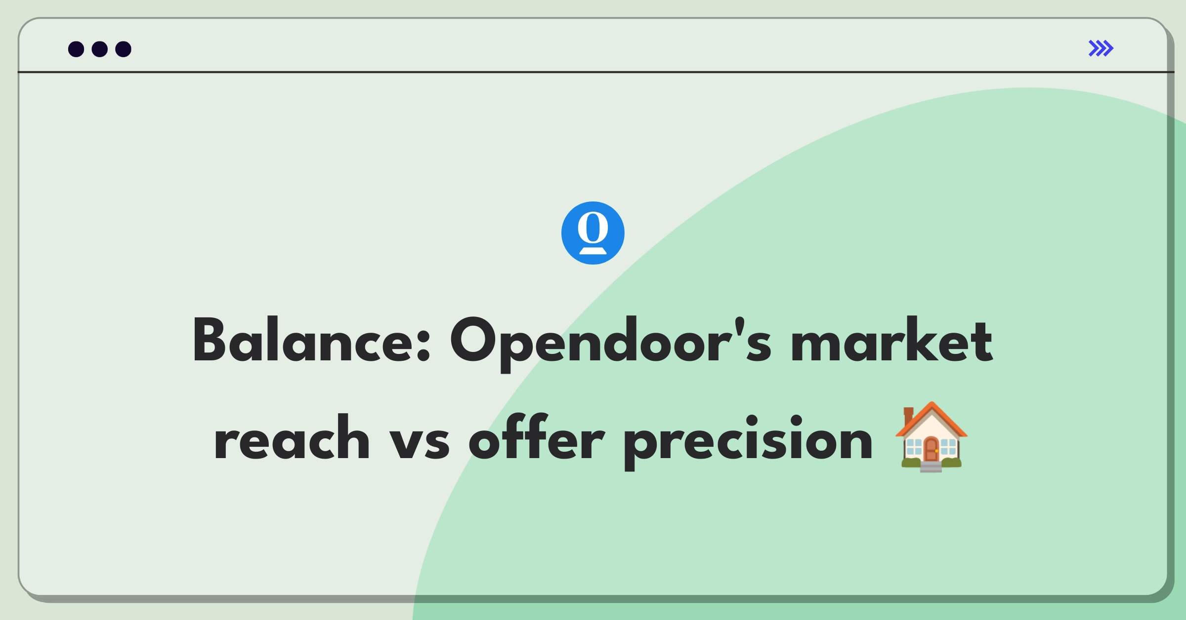 Product Management Trade-Off Question: Opendoor expansion strategy versus improving offer accuracy in existing markets