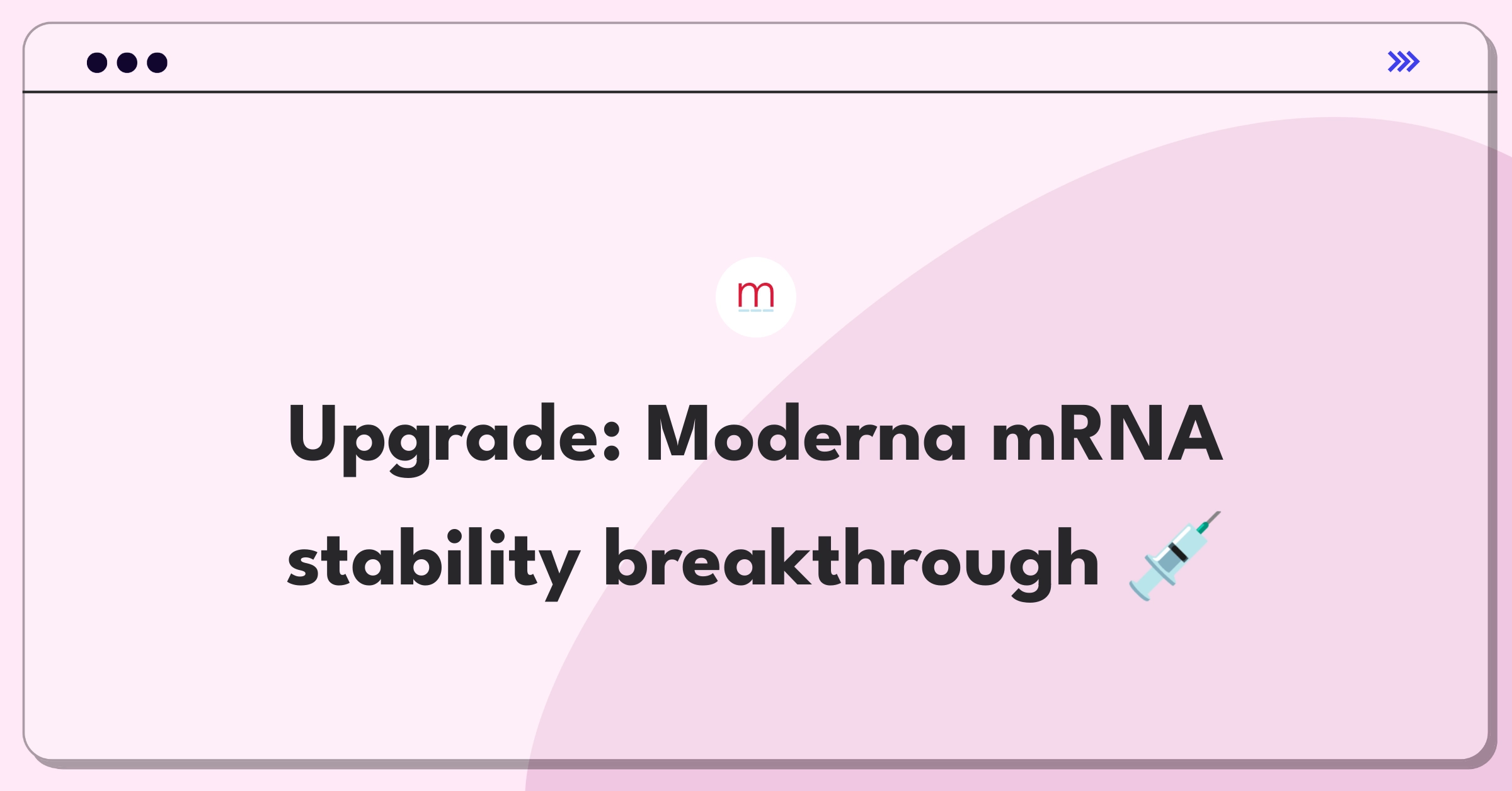 Product Management Improvement Question: Moderna vaccine storage stability enhancement strategies