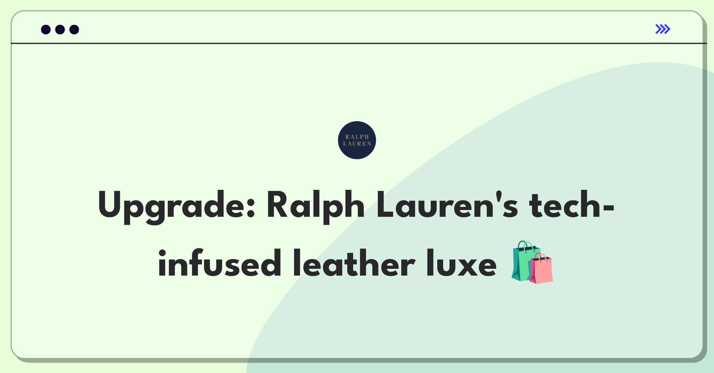 Product Management Innovation Question: Luxury leather accessories with integrated technology features