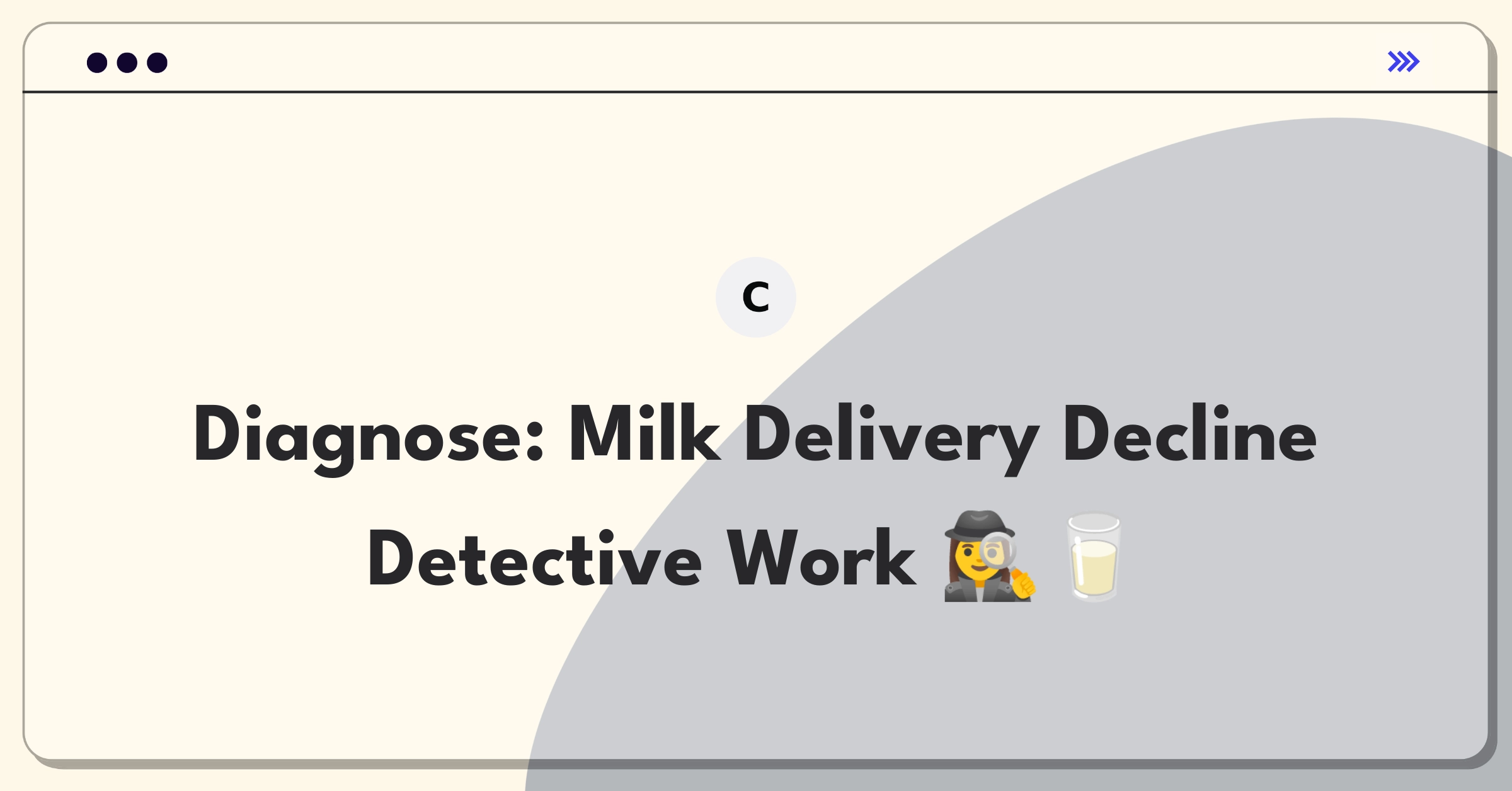 Product Management Root Cause Analysis Question: Investigating drop in fresh milk delivery orders