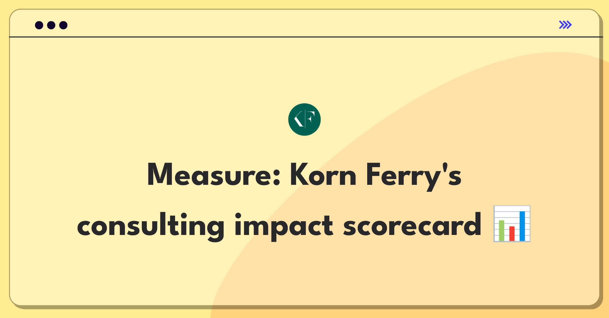 Product Management Analytics Question: Defining success metrics for Korn Ferry's organizational strategy consulting services