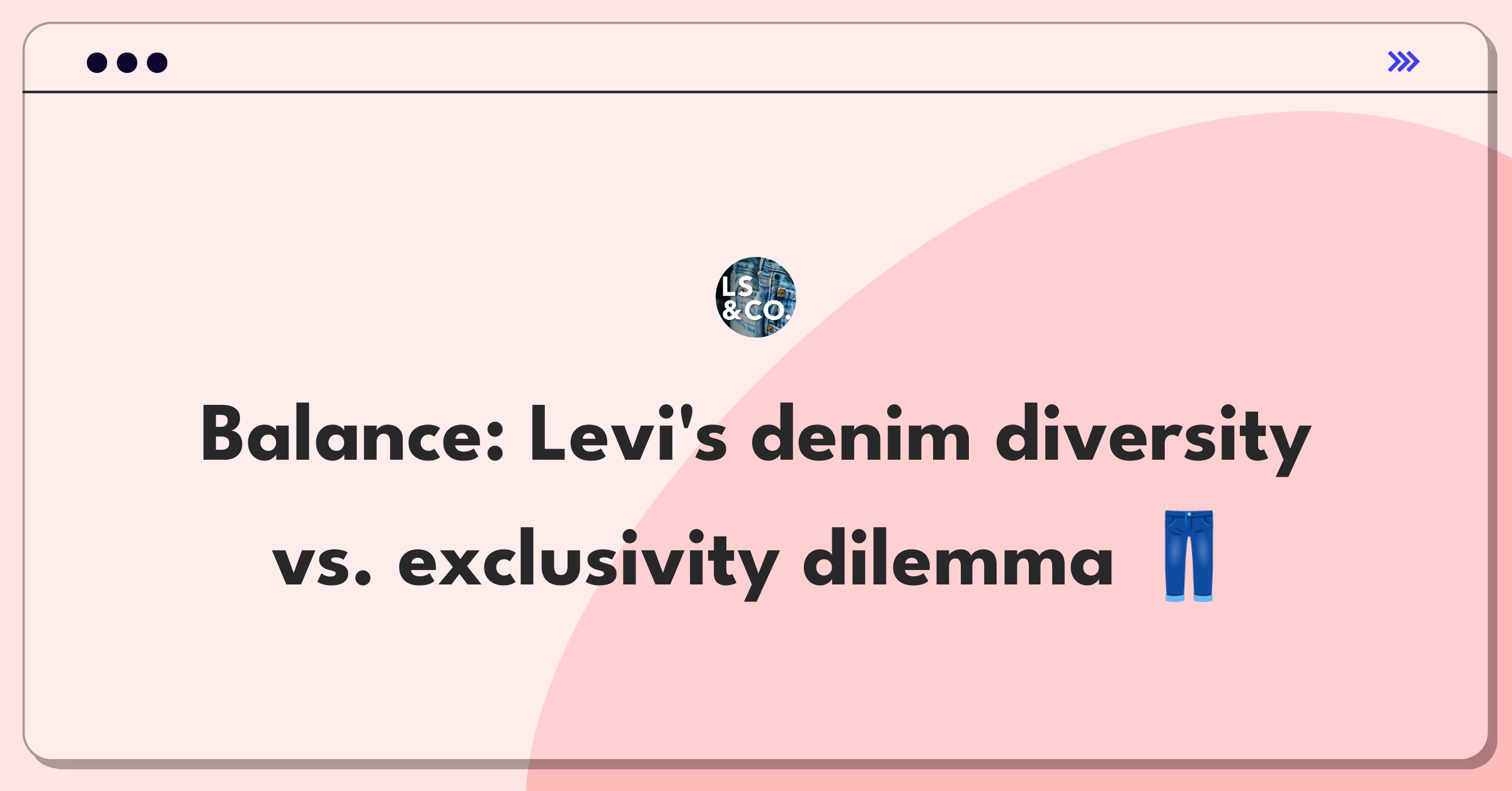 Product Management Trade-Off Question: Levi's premium denim line expansion strategy balancing style variety and brand exclusivity