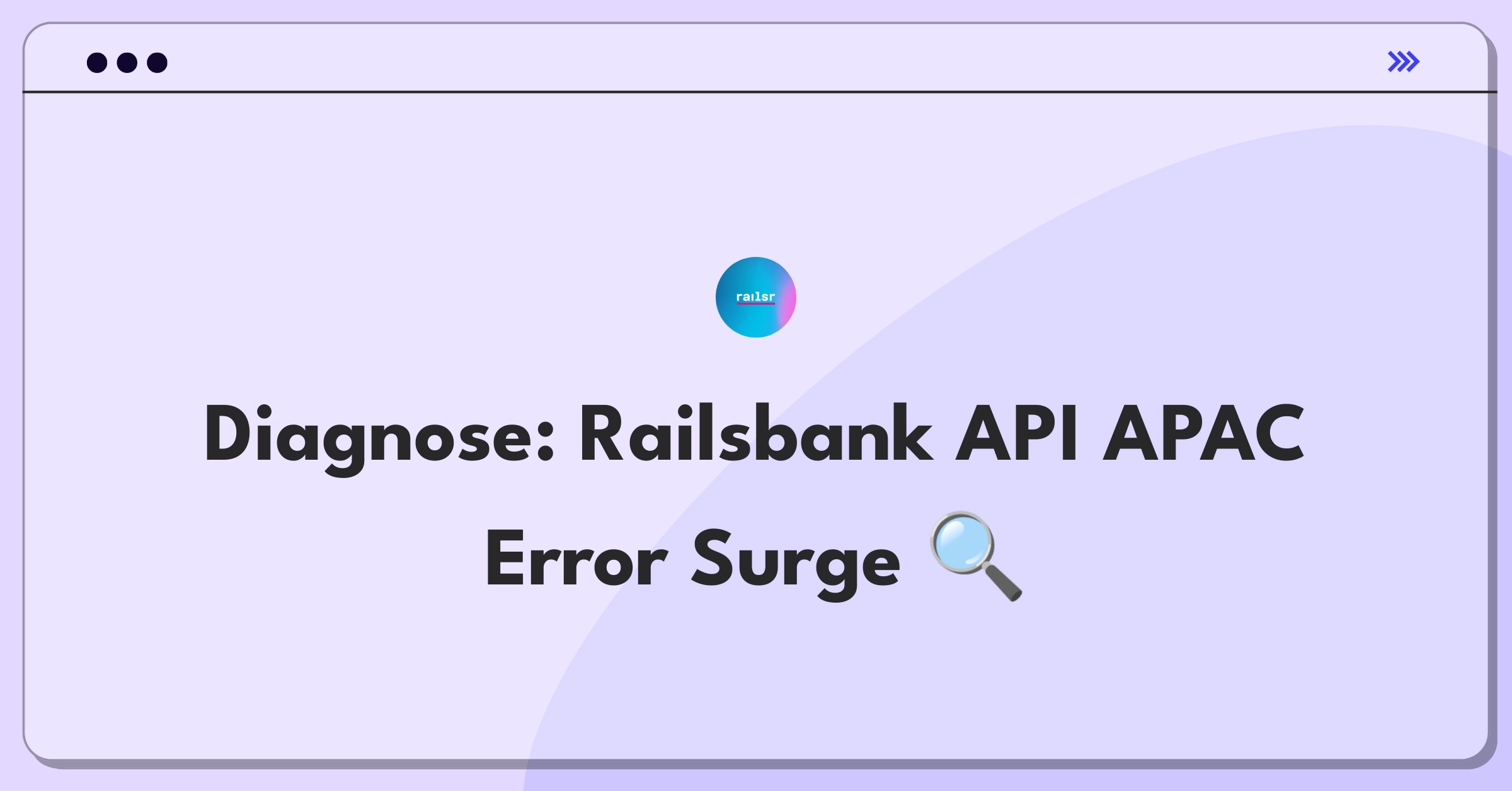 Product Management Root Cause Analysis Question: Investigating increased API error rates for Railsbank in APAC region