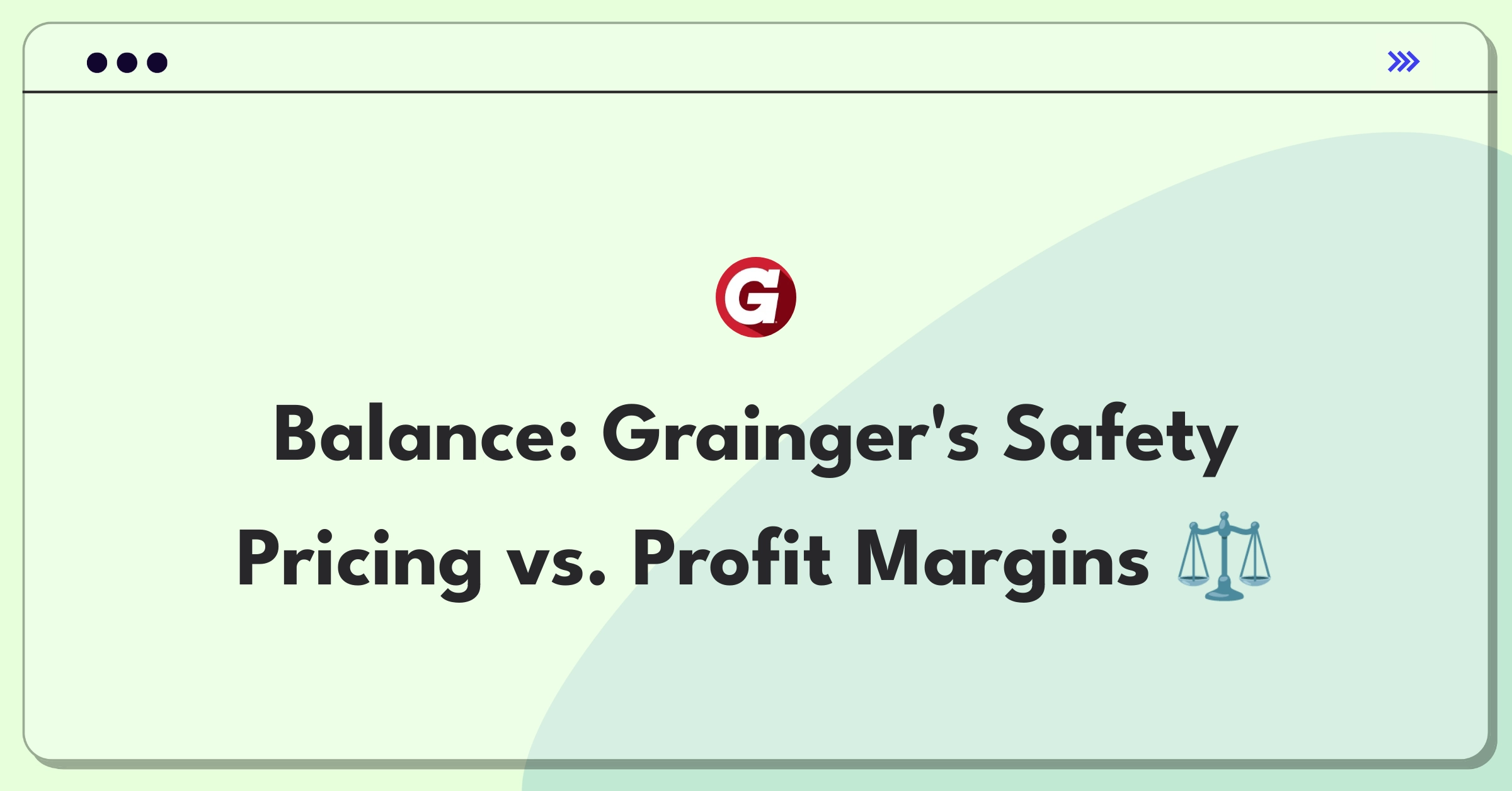 Product Management Trade-Off Question: Balancing competitive pricing and profit margins for Grainger's safety equipment