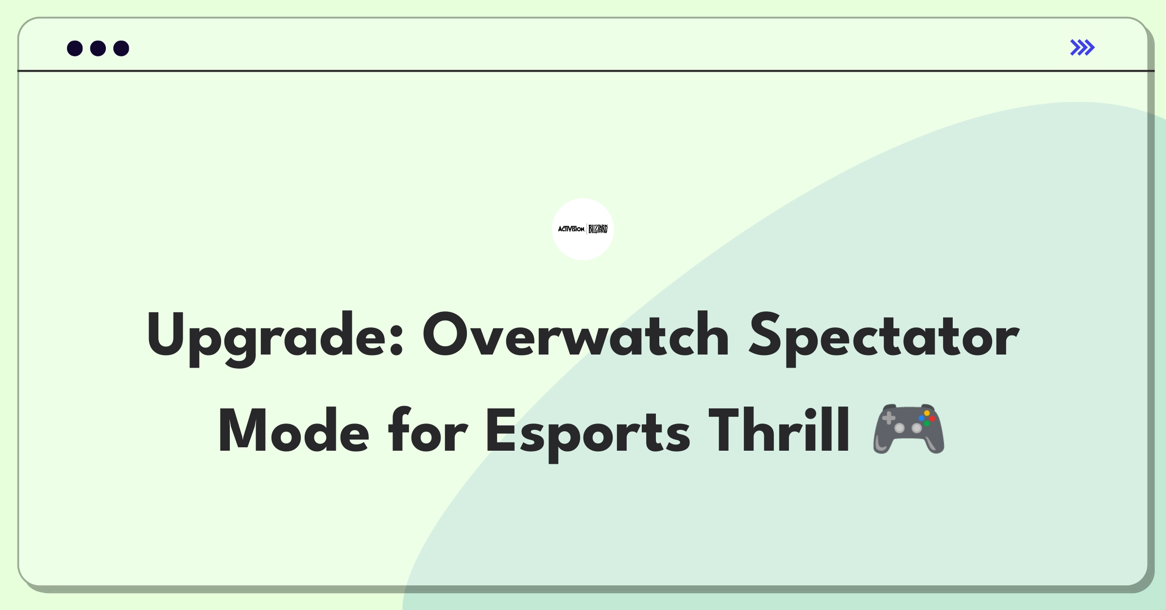 Product Management Improvement Question: Enhancing Overwatch esports spectator experience for better engagement