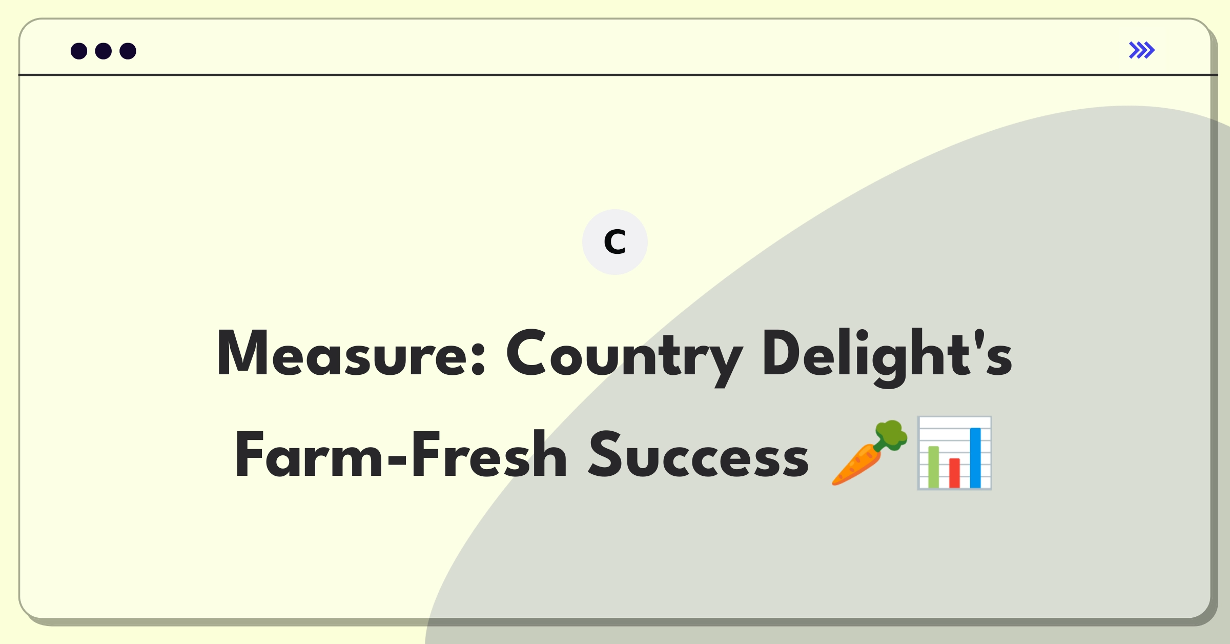 Product Management Metrics Question: Defining success for a farm-to-home vegetable delivery service