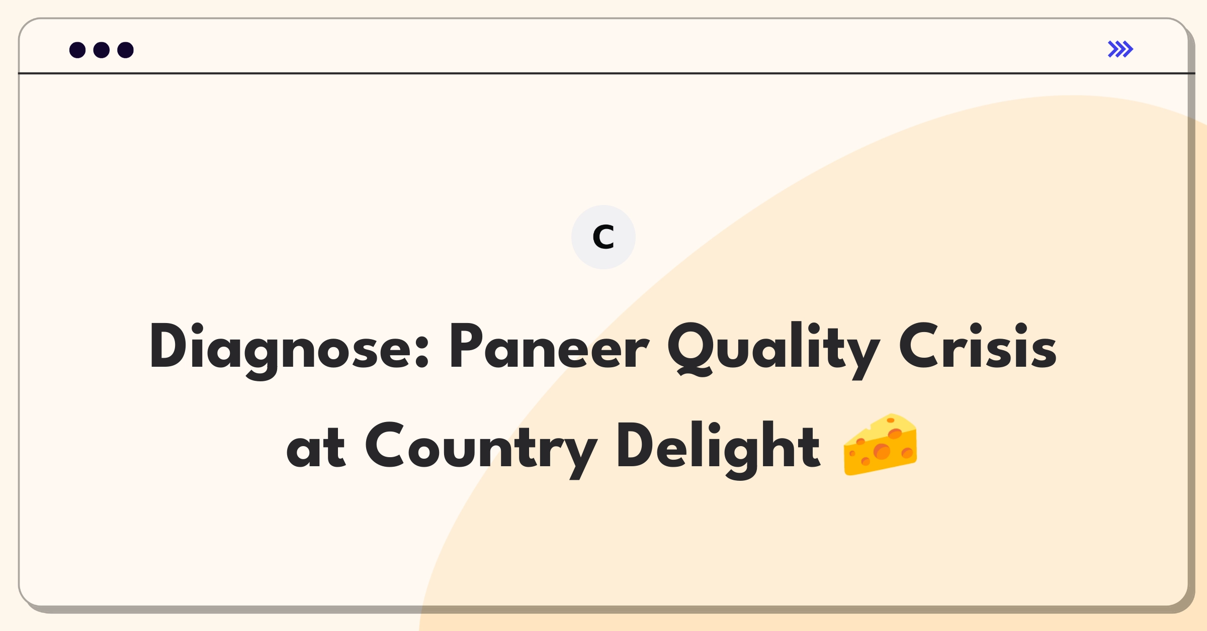 Product Management Root Cause Analysis Question: Investigating sudden increase in paneer quality complaints