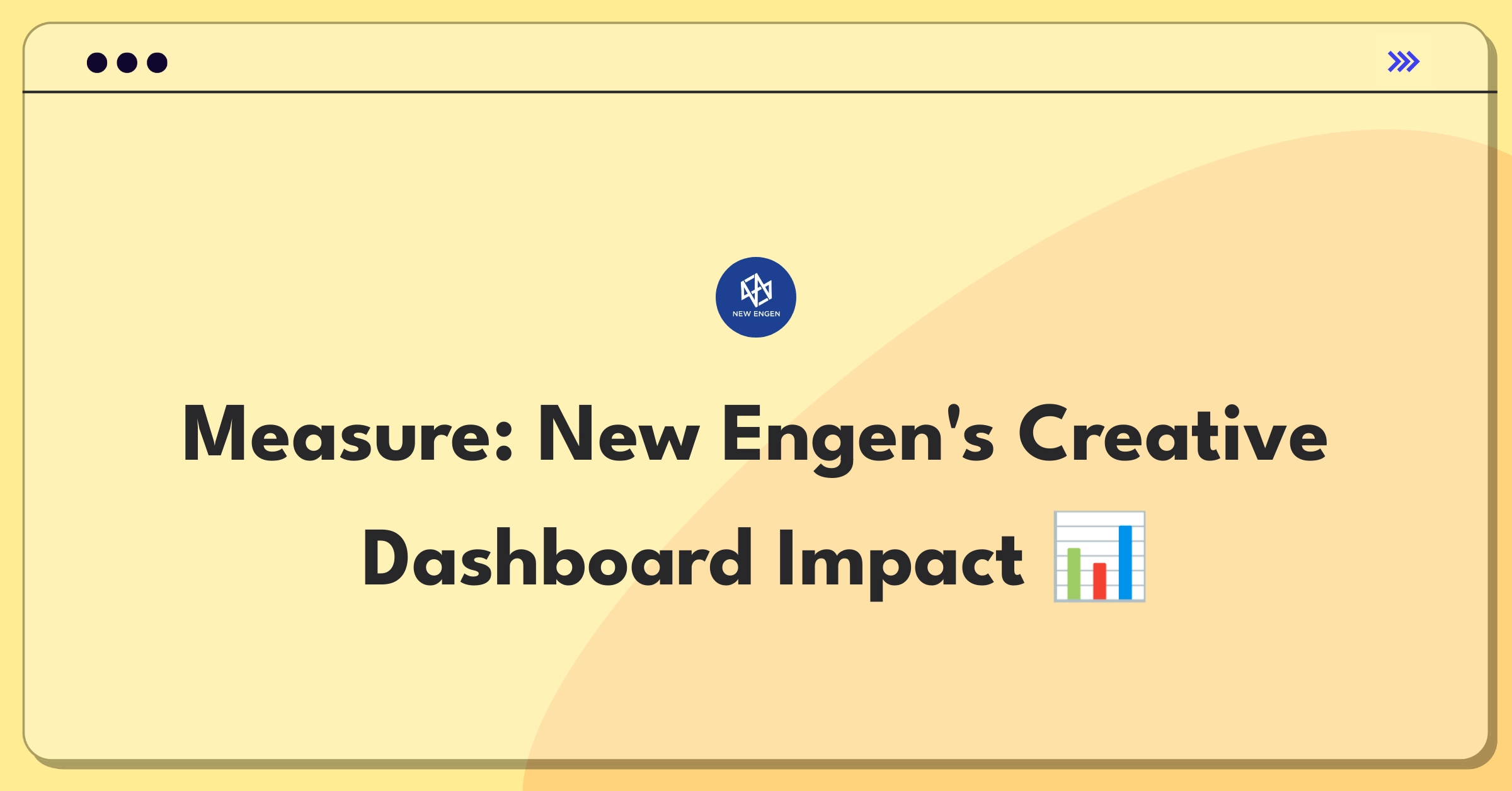 Product Management Metrics Question: Defining success for New Engen's Creative Performance Dashboard