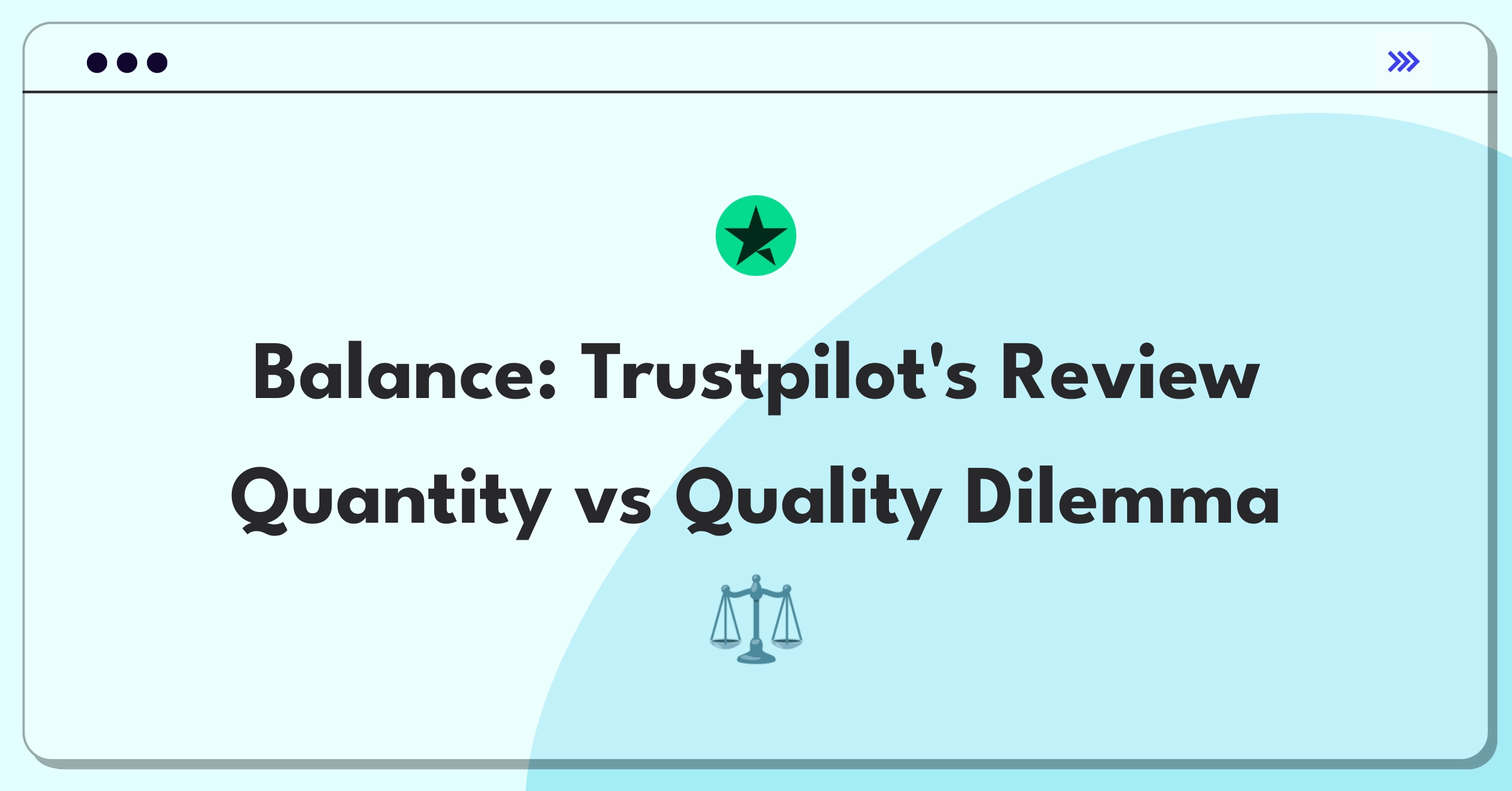 Product Management Trade-off Question: Balancing review volume and quality for Trustpilot's platform growth