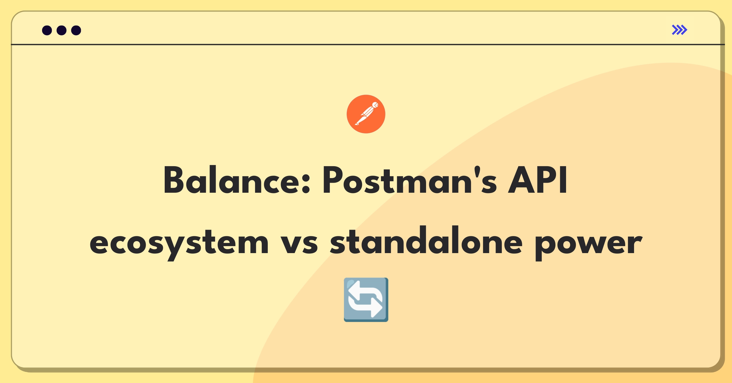 Product Management Trade-off Question: Postman integration depth versus expanding standalone capabilities