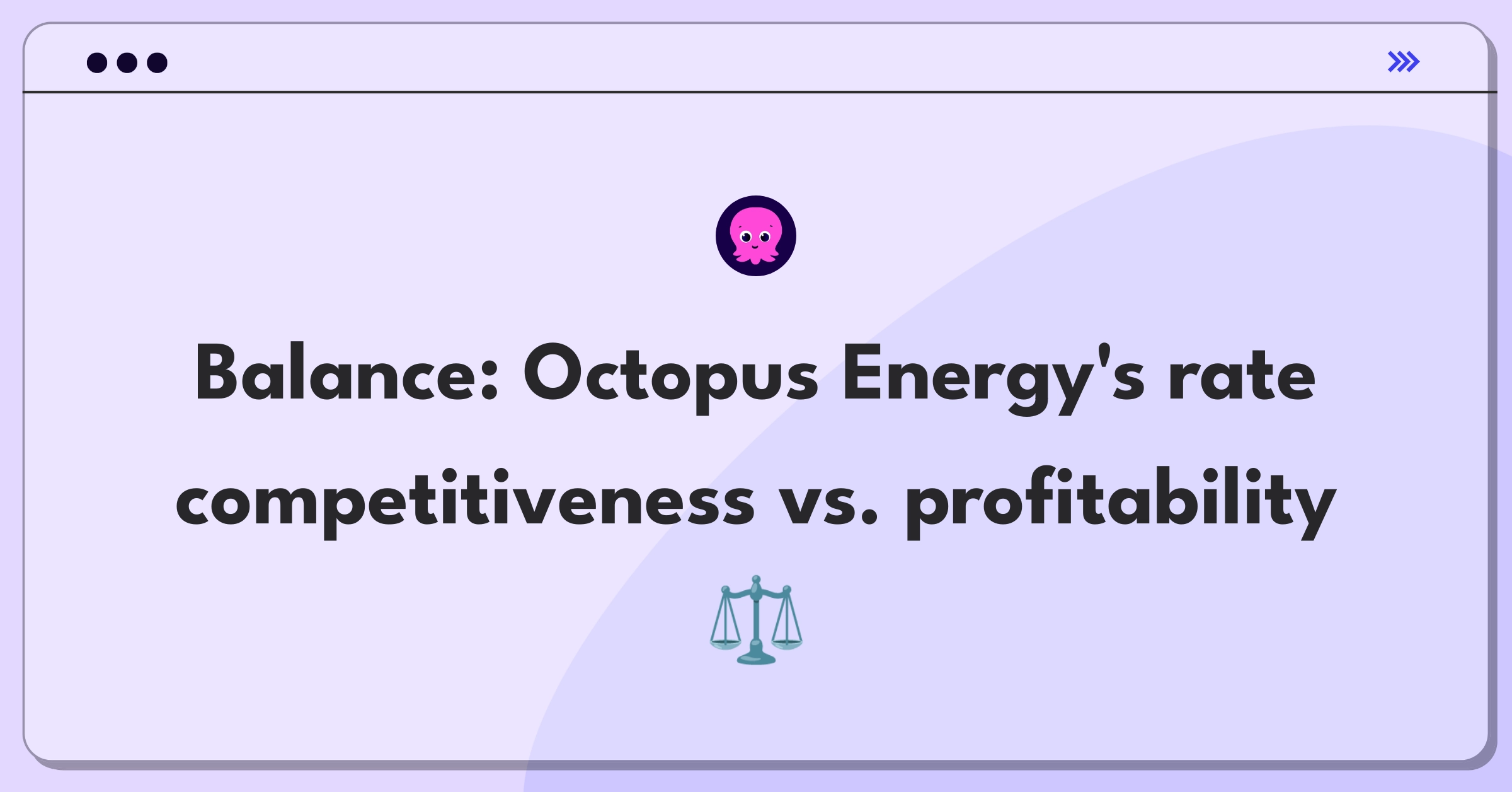 Product Management Trade-off Question: Balancing competitive energy rates with maintaining profitability for Octopus Energy