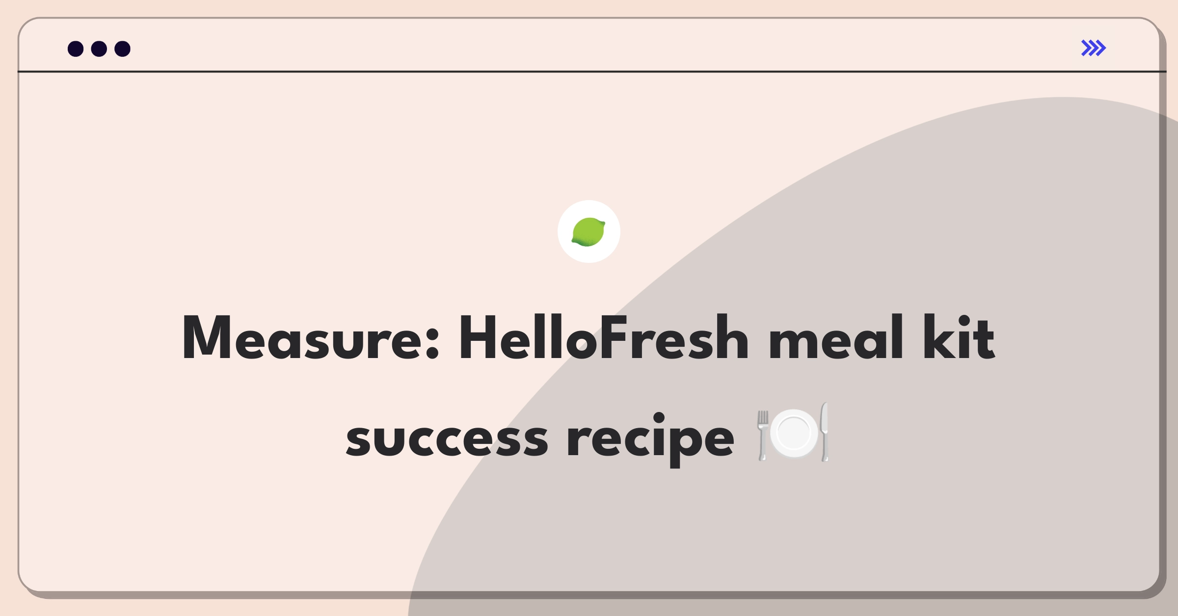 Product Management Success Metrics Question: Measuring HelloFresh meal kit delivery service performance