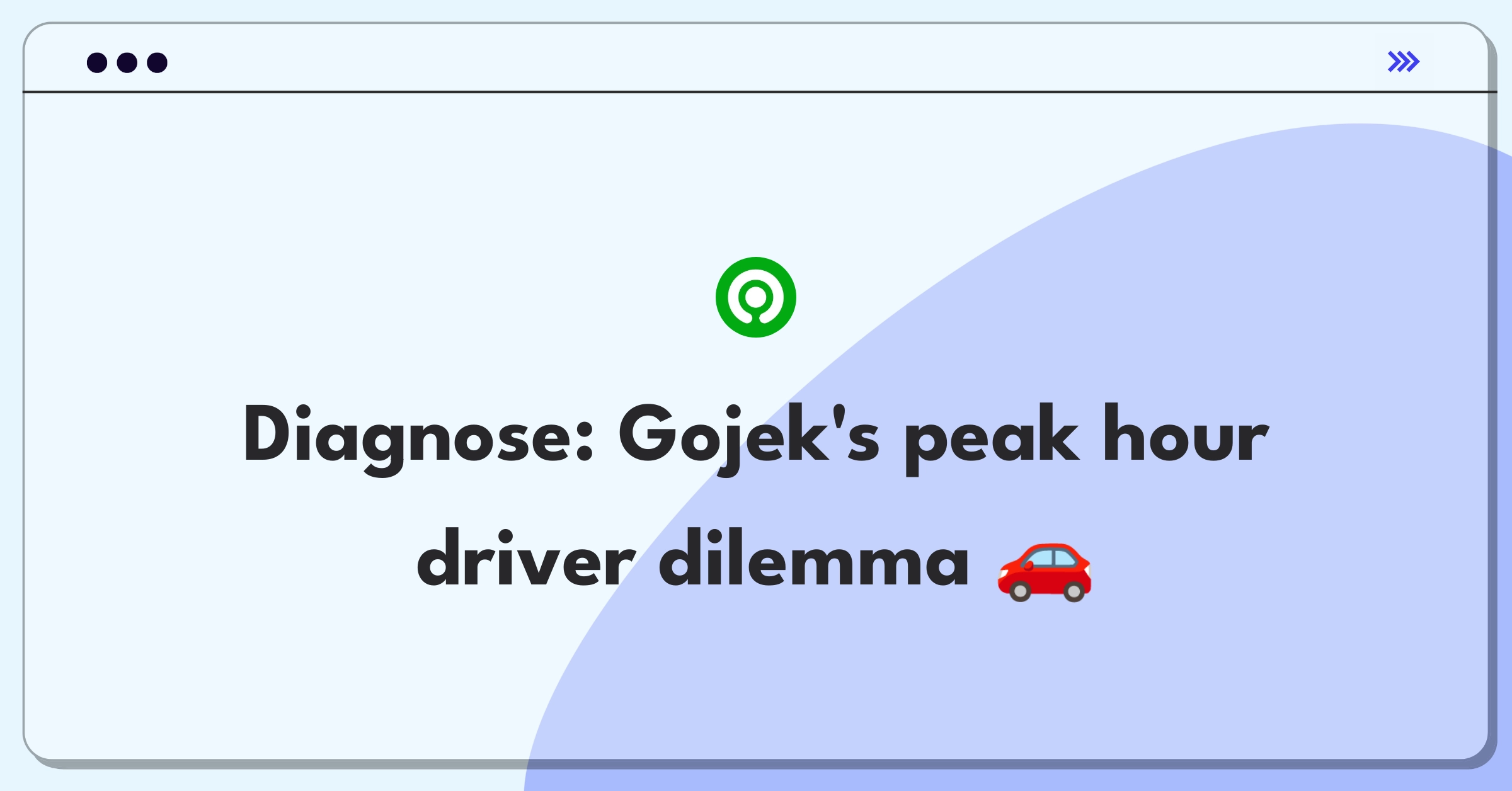 Product Management Root Cause Analysis Question: Gojek driver acceptance rates declining during peak hours