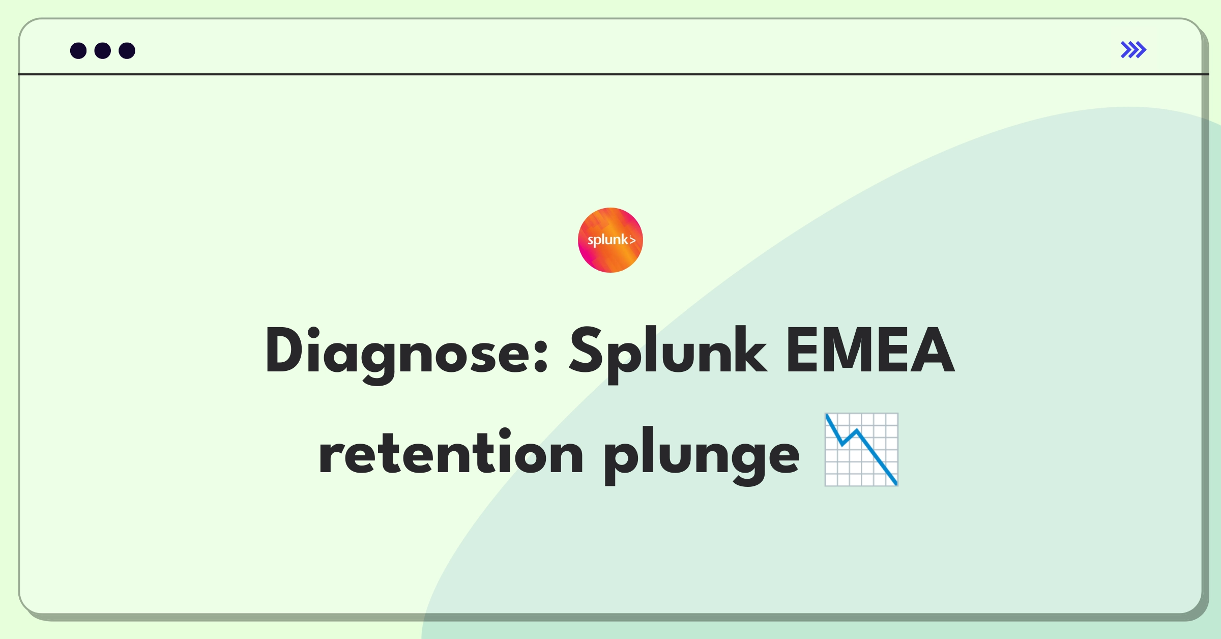 Product Management Root Cause Analysis Question: Investigating Splunk Enterprise customer retention drop in EMEA region