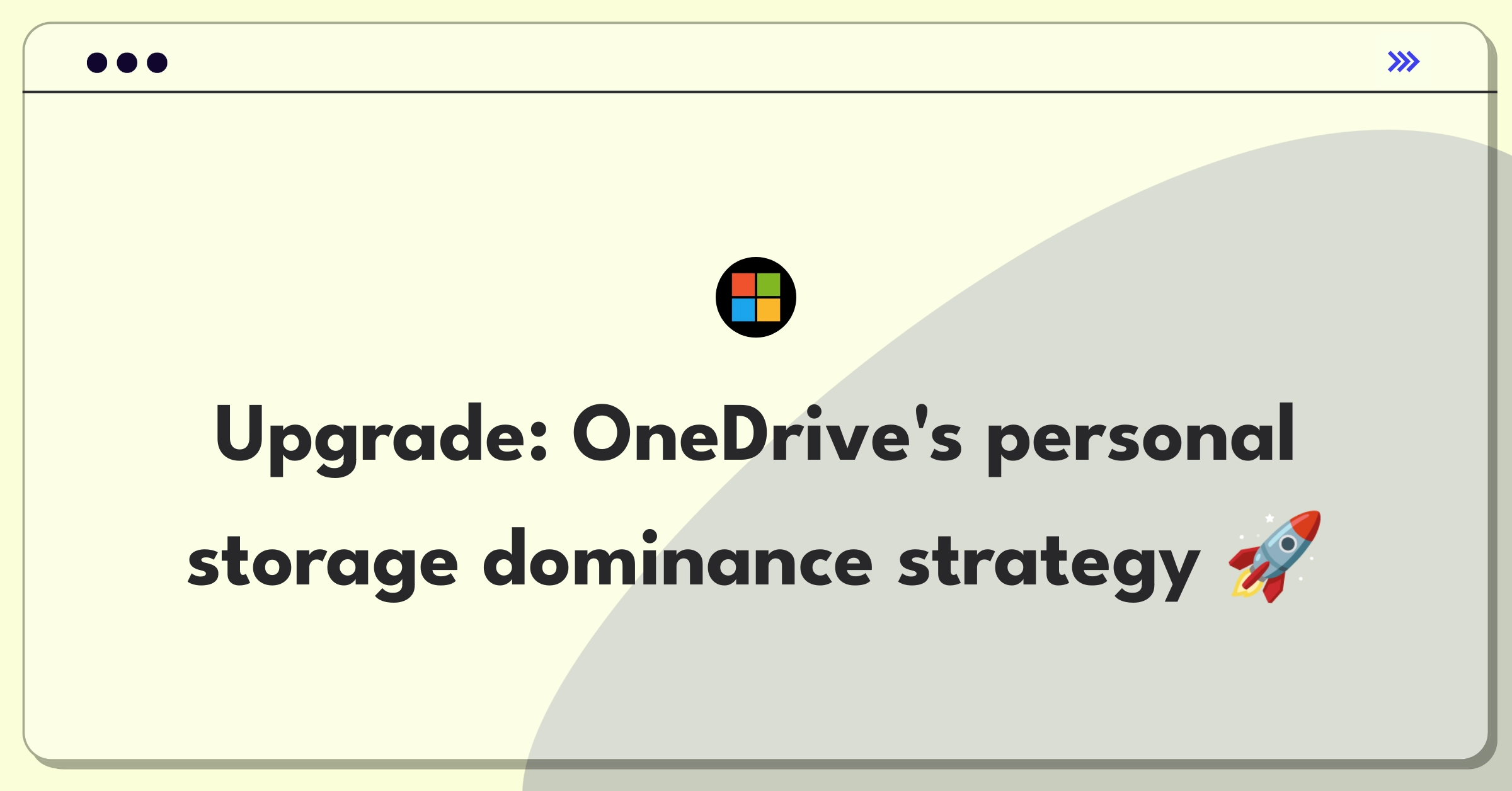 Product Management Strategy Question: Microsoft OneDrive feature prioritization for personal storage market leadership