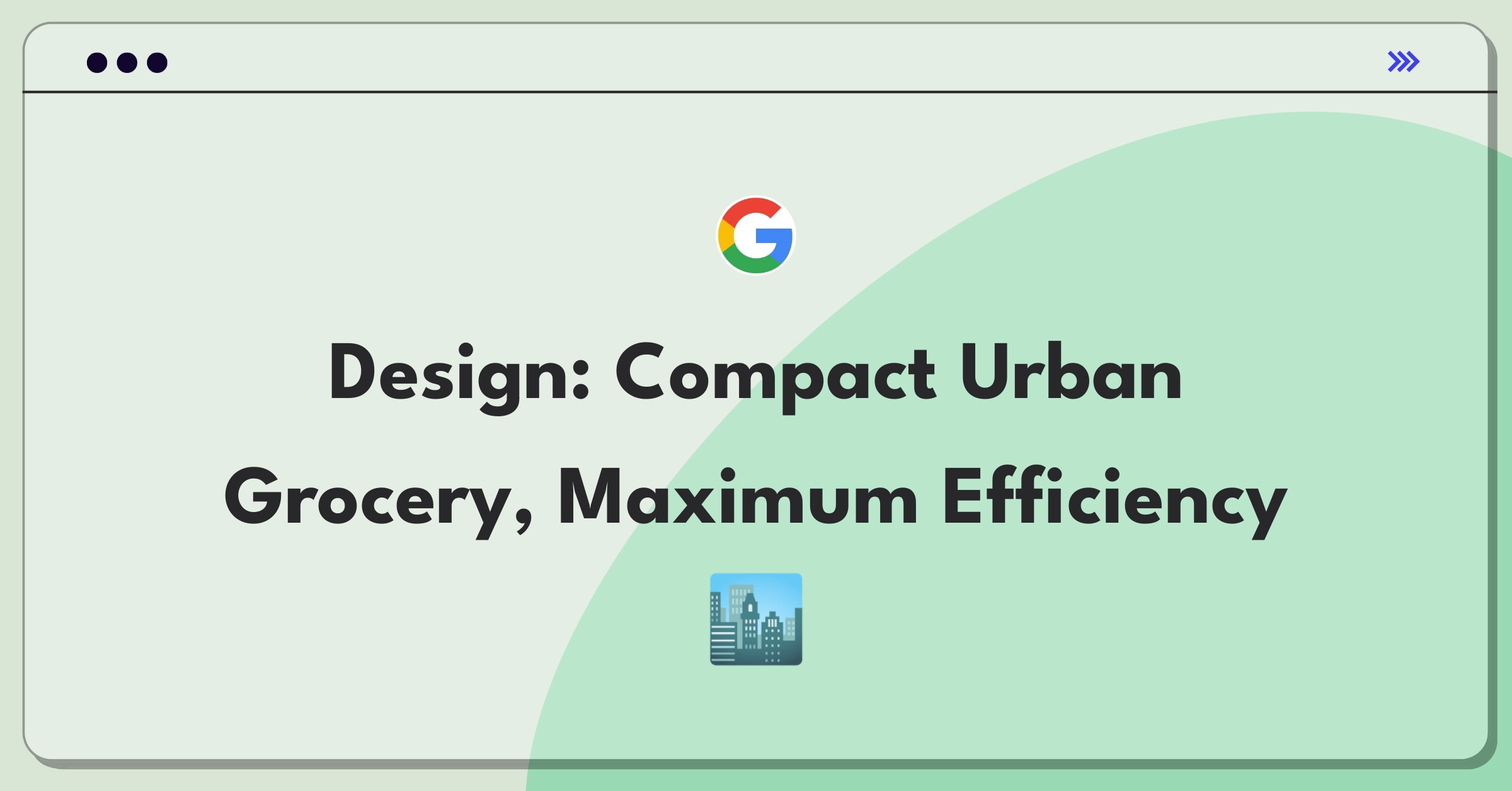 Product Management Design Question: Urban grocery store layout with tech integration for space optimization