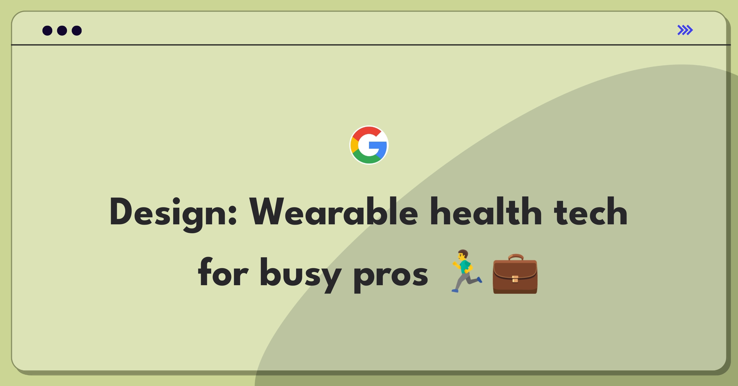 Product Management Design Question: Wearable technology product for health-conscious professionals