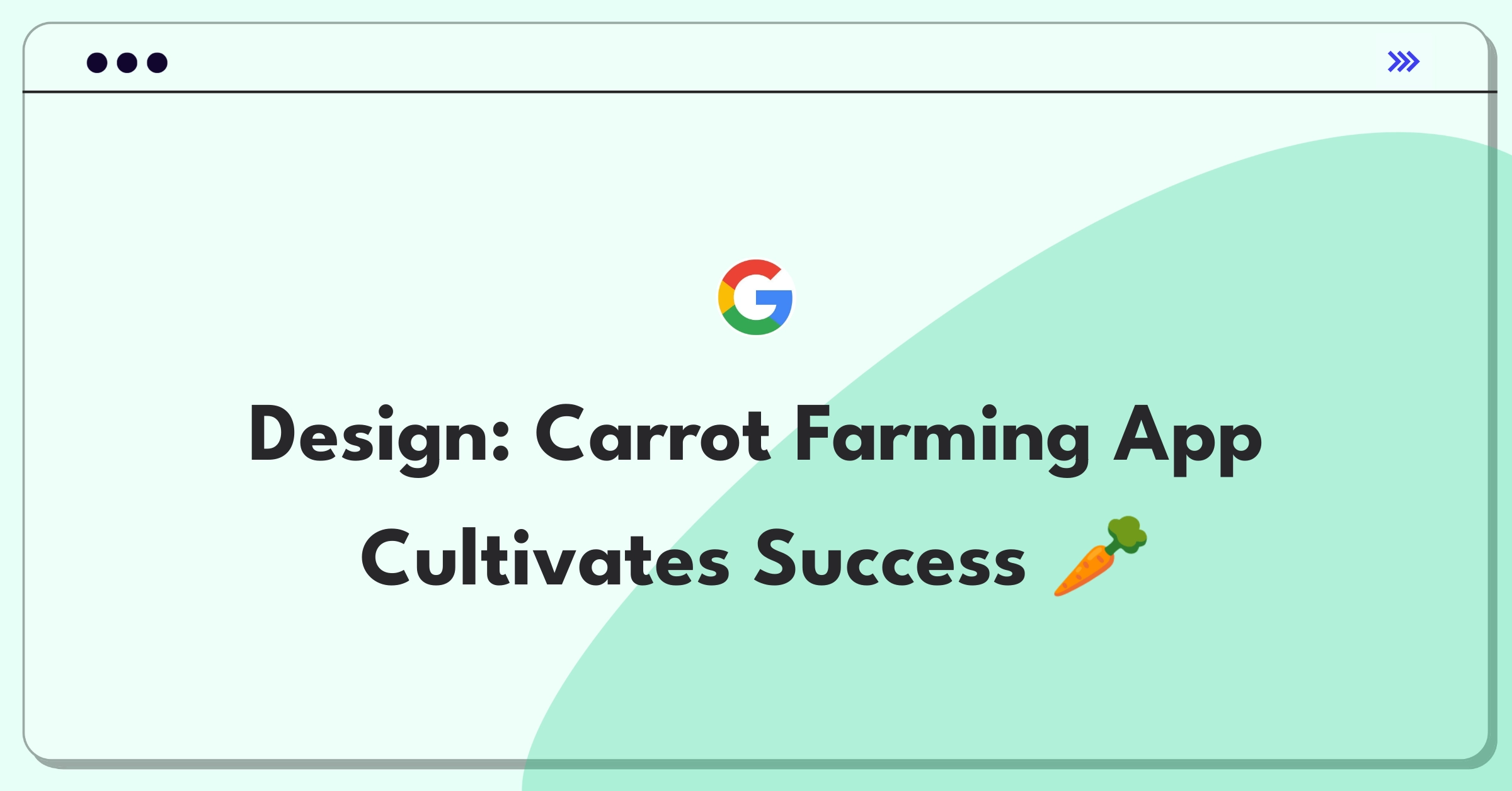 Product Management Design Question: Conceptual image of smartphone app interface for carrot farming