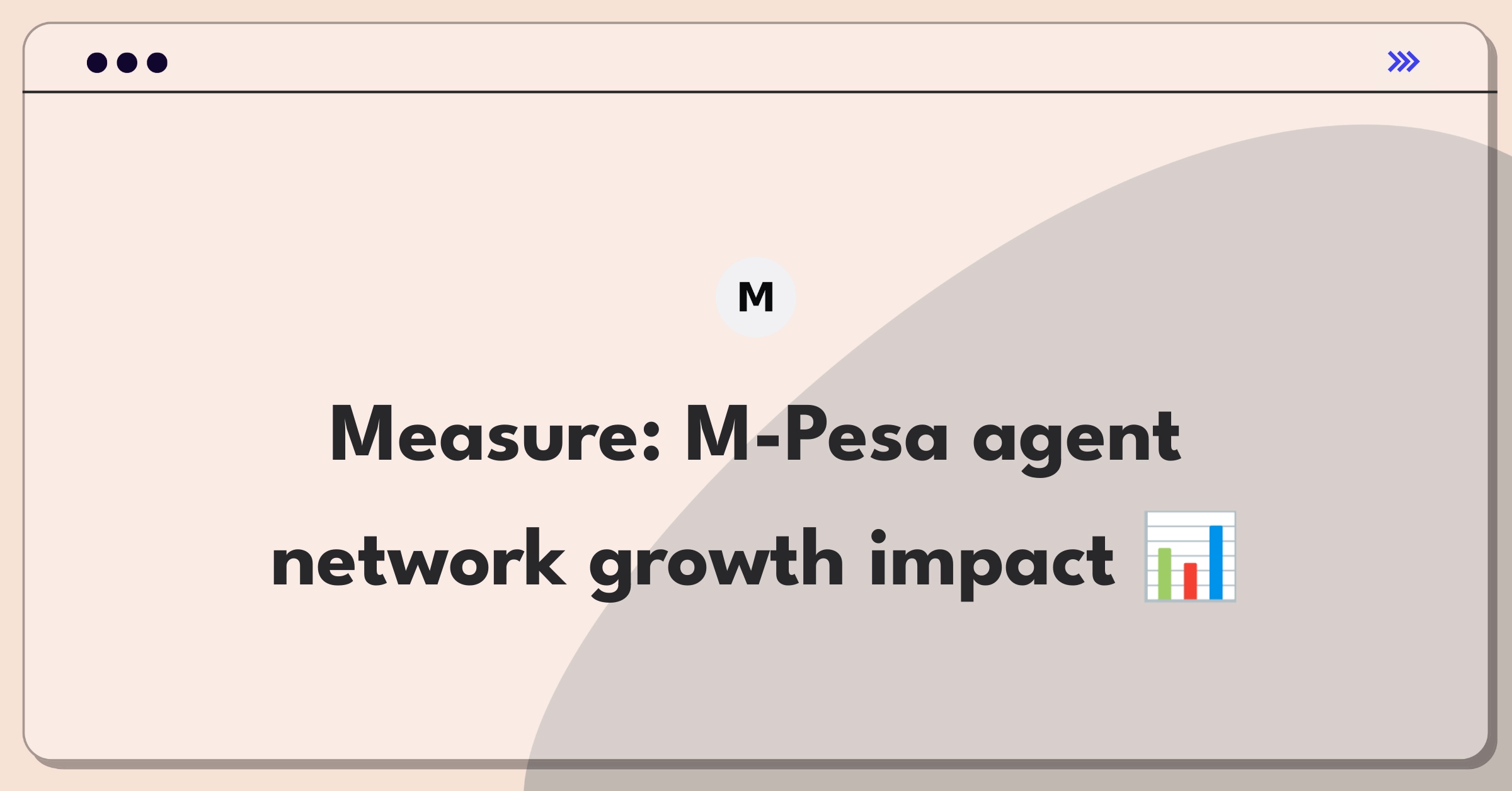 Product Management Success Metrics Question: M-Pesa agent network expansion evaluation framework