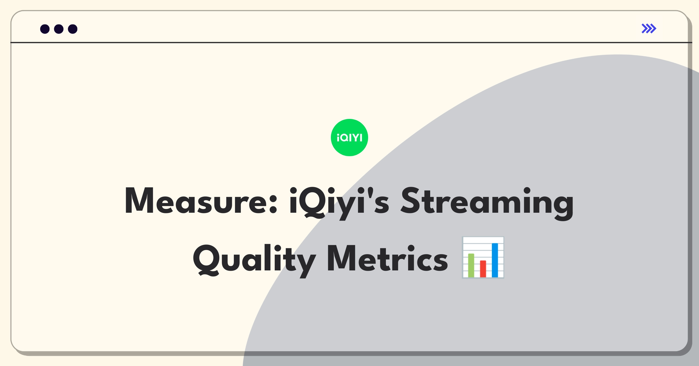 Product Management Analytics Question: Evaluating video streaming quality metrics for iQiyi platform