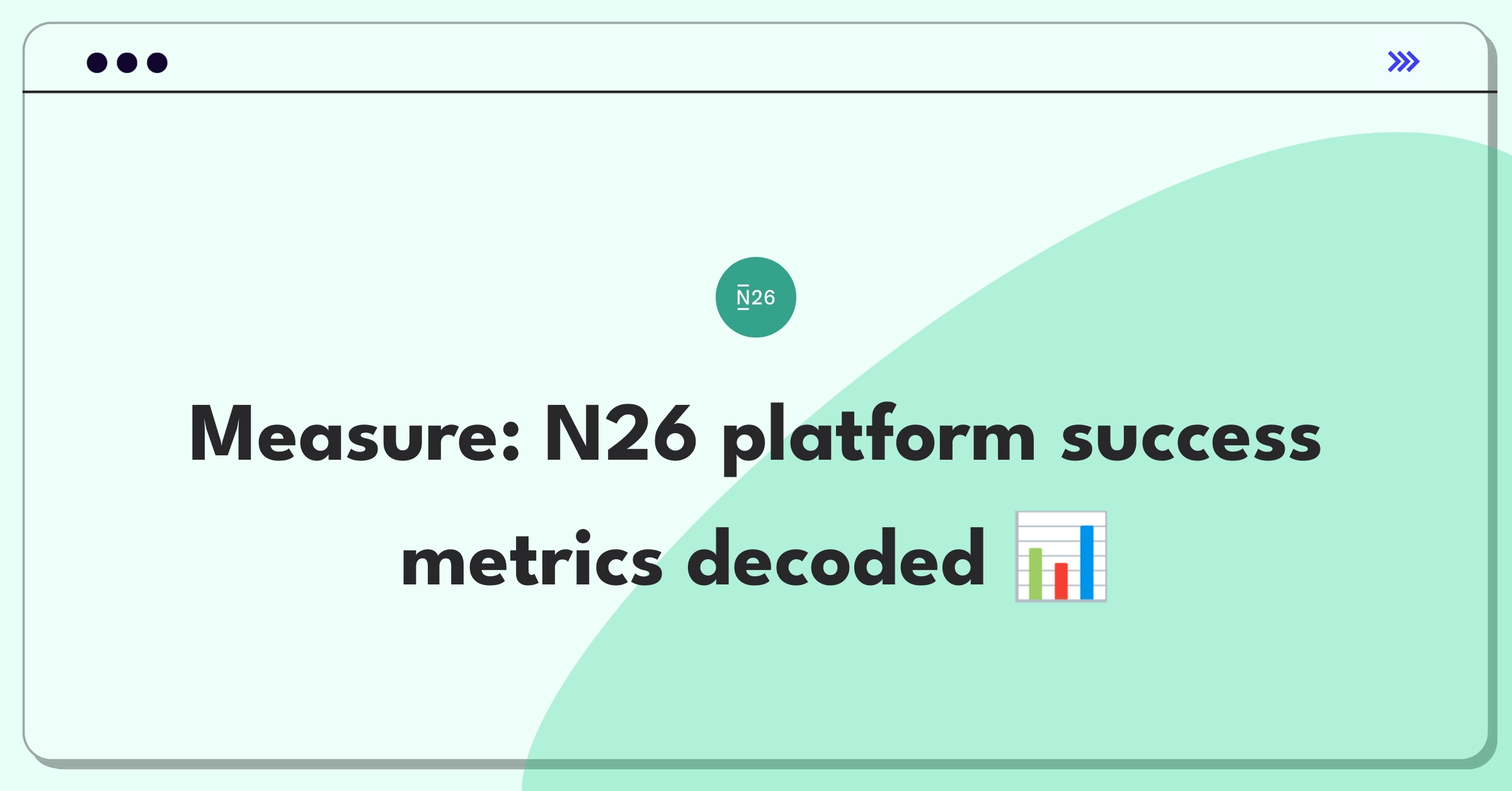 Product Management Analytics Question: N26 digital banking platform success measurement framework