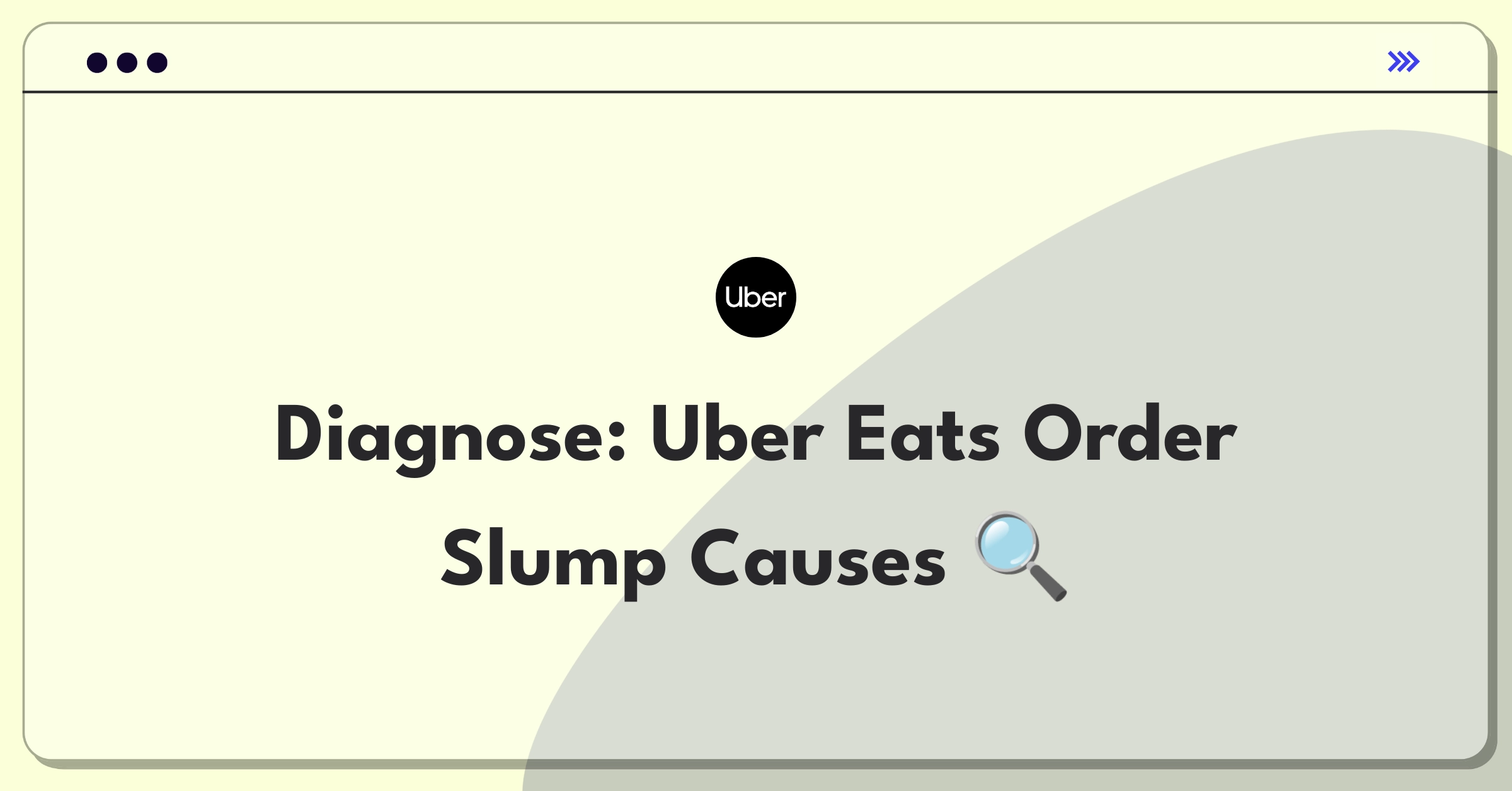 Product Management Root Cause Analysis Question: Investigating Uber Eats order decline factors