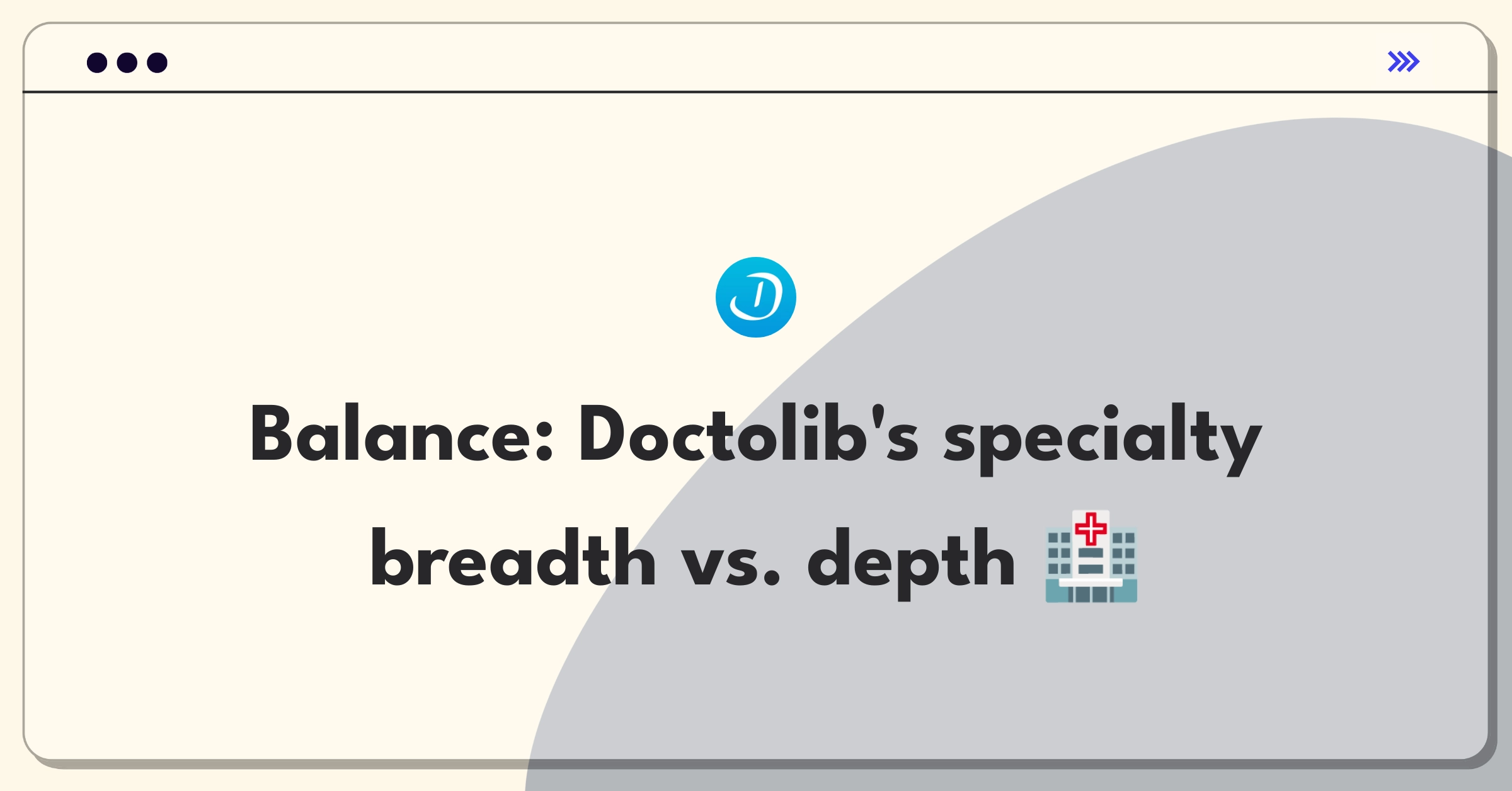 Product Management Trade-off Question: Doctolib platform expansion strategy visual