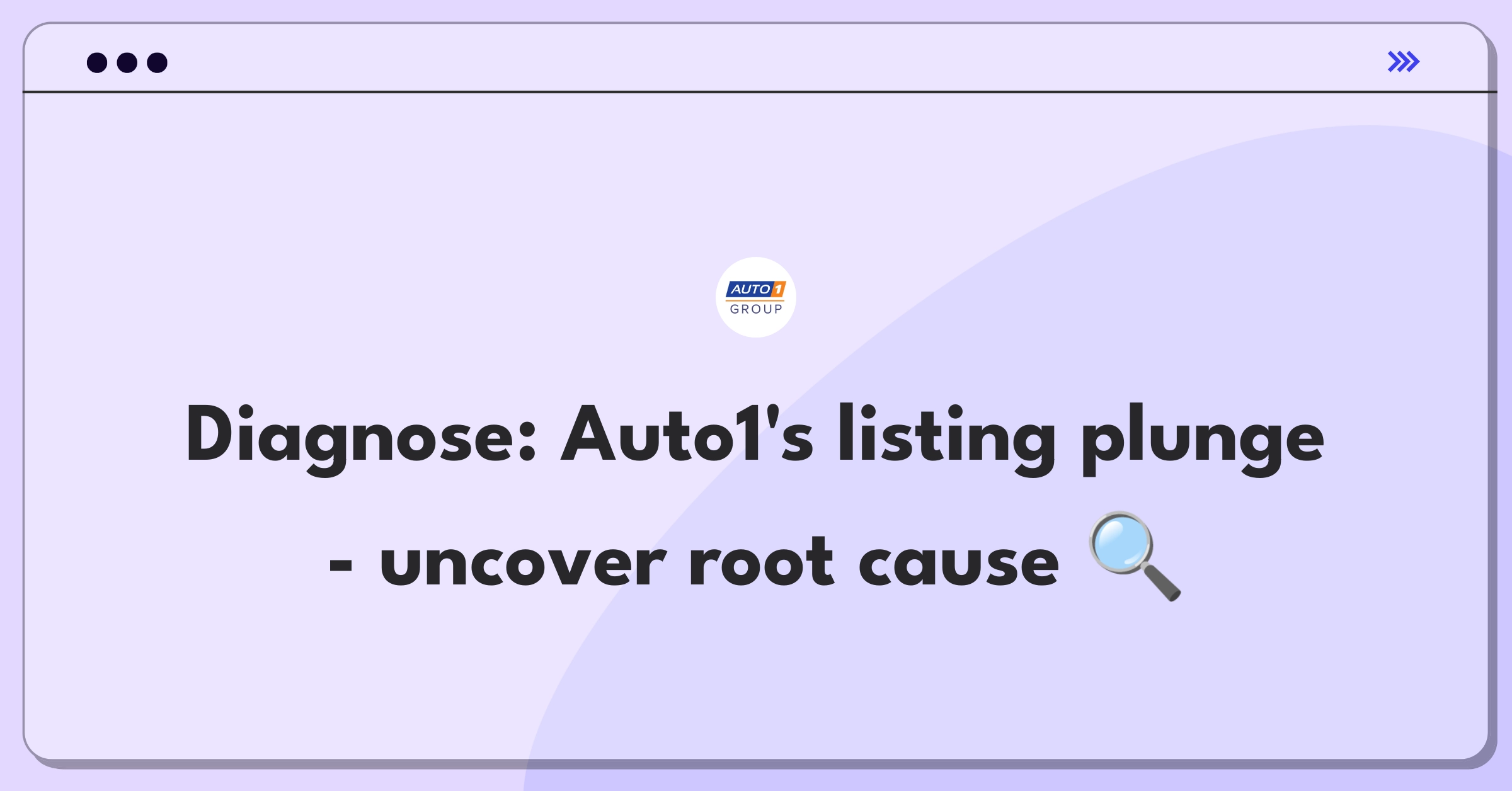 Product Management Root Cause Analysis Question: Investigating sudden drop in Auto1 Group's vehicle listings