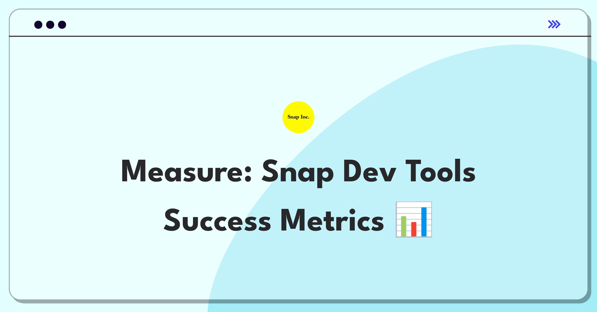 Product Management Analytics Question: Evaluating metrics for Snap's developer tools and platform success