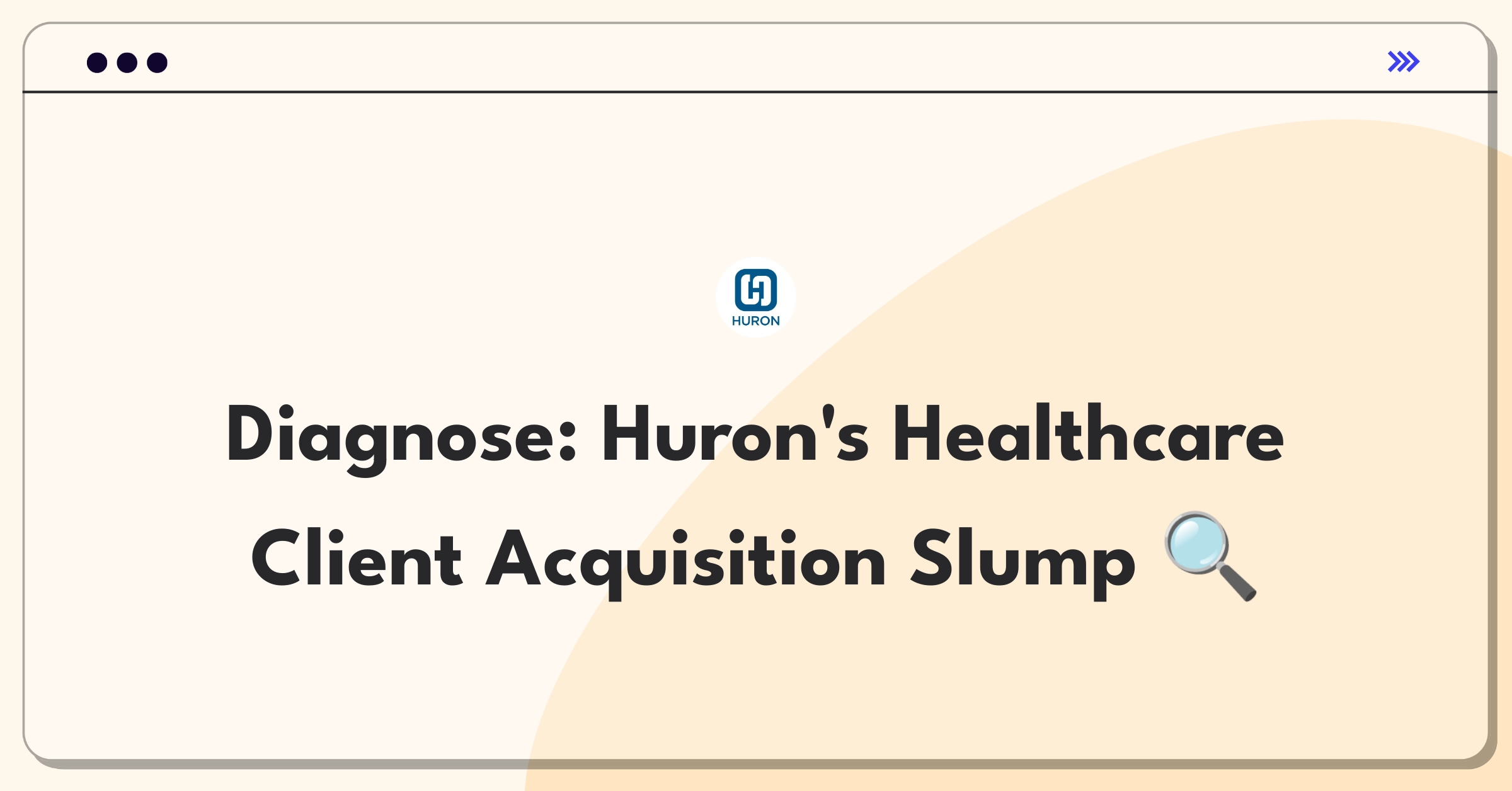 Product Management Root Cause Analysis Question: Investigating healthcare consulting client acquisition decline