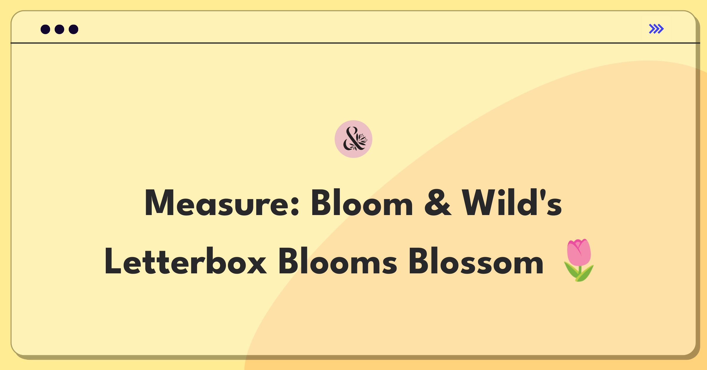 Product Management Metrics Question: Measuring success of Bloom & Wild's innovative letterbox flower delivery service