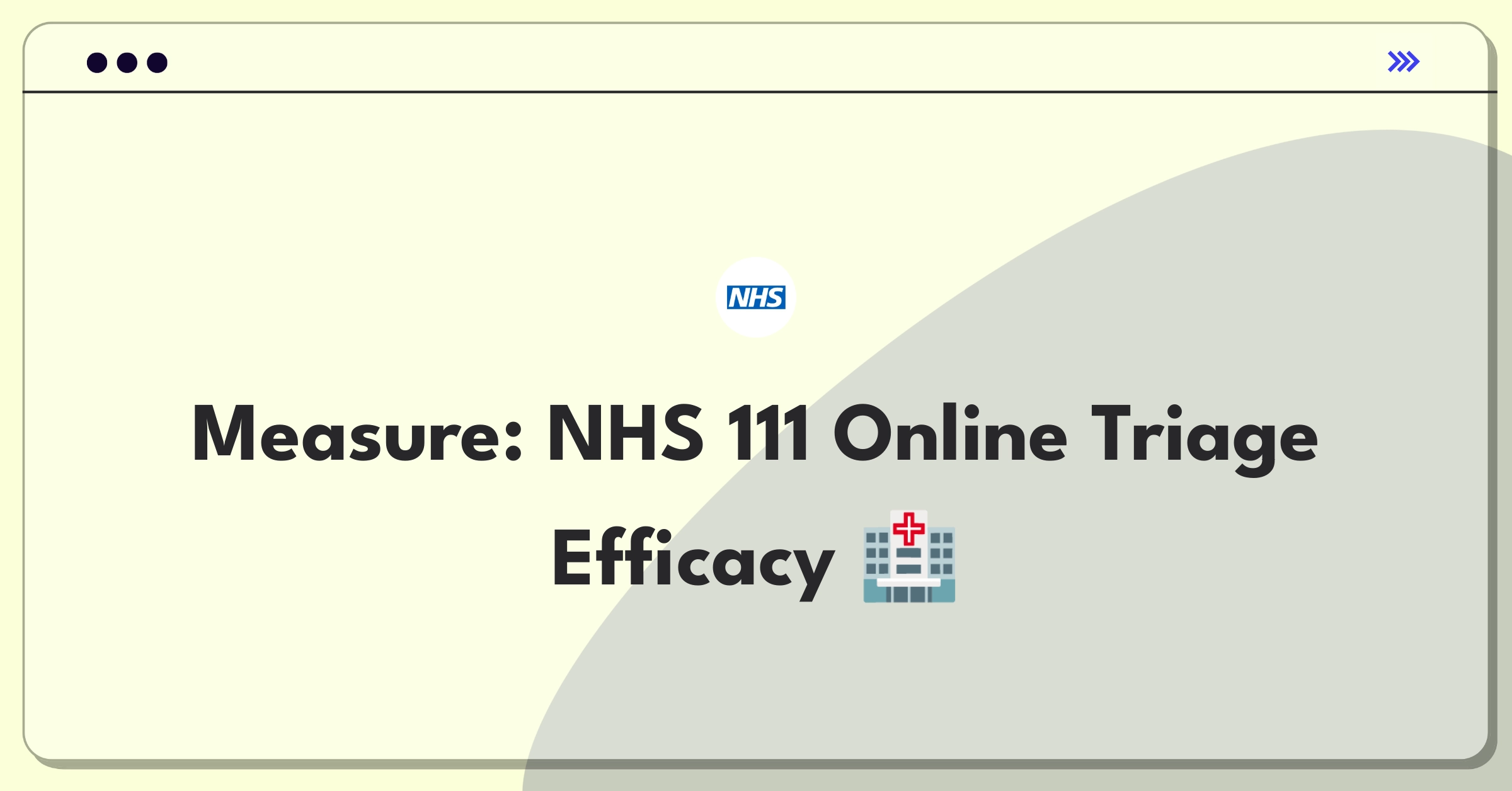 Product Management Analytics Question: Evaluating NHS 111 online service metrics for digital triage effectiveness