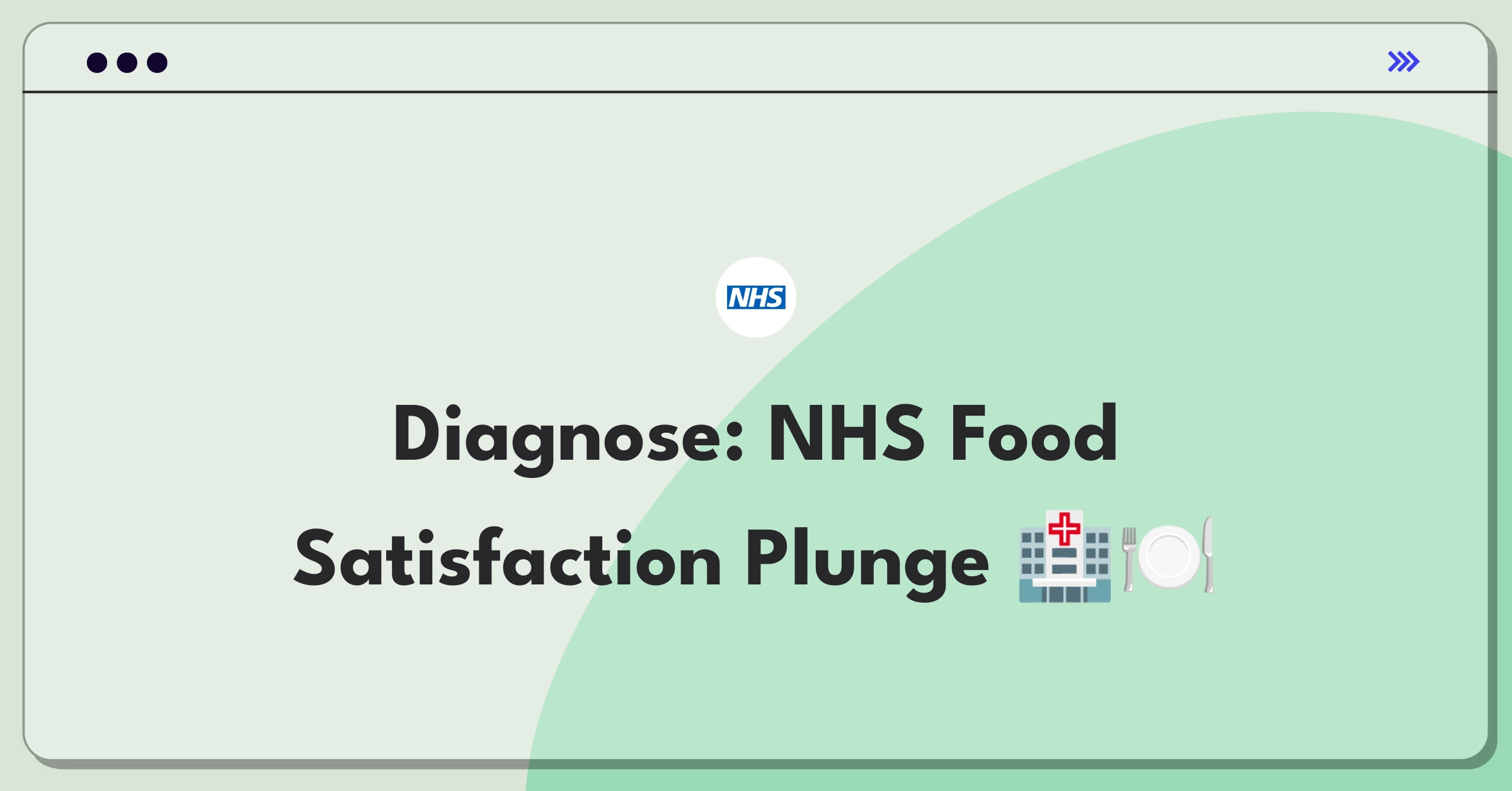 Product Management Root Cause Analysis Question: NHS hospital food satisfaction decline investigation