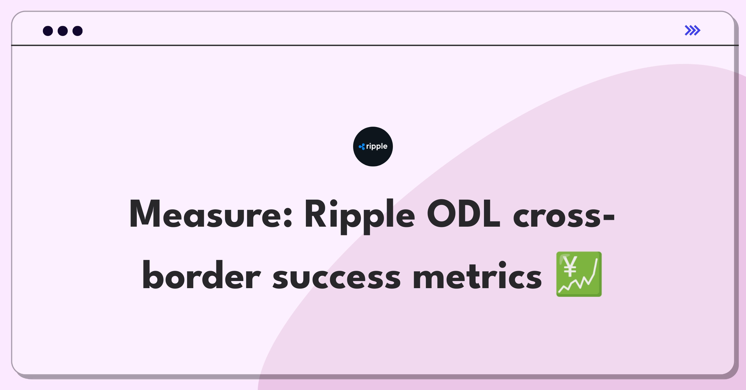 Product Management Success Metrics Question: Evaluating Ripple's On-Demand Liquidity (ODL) service performance