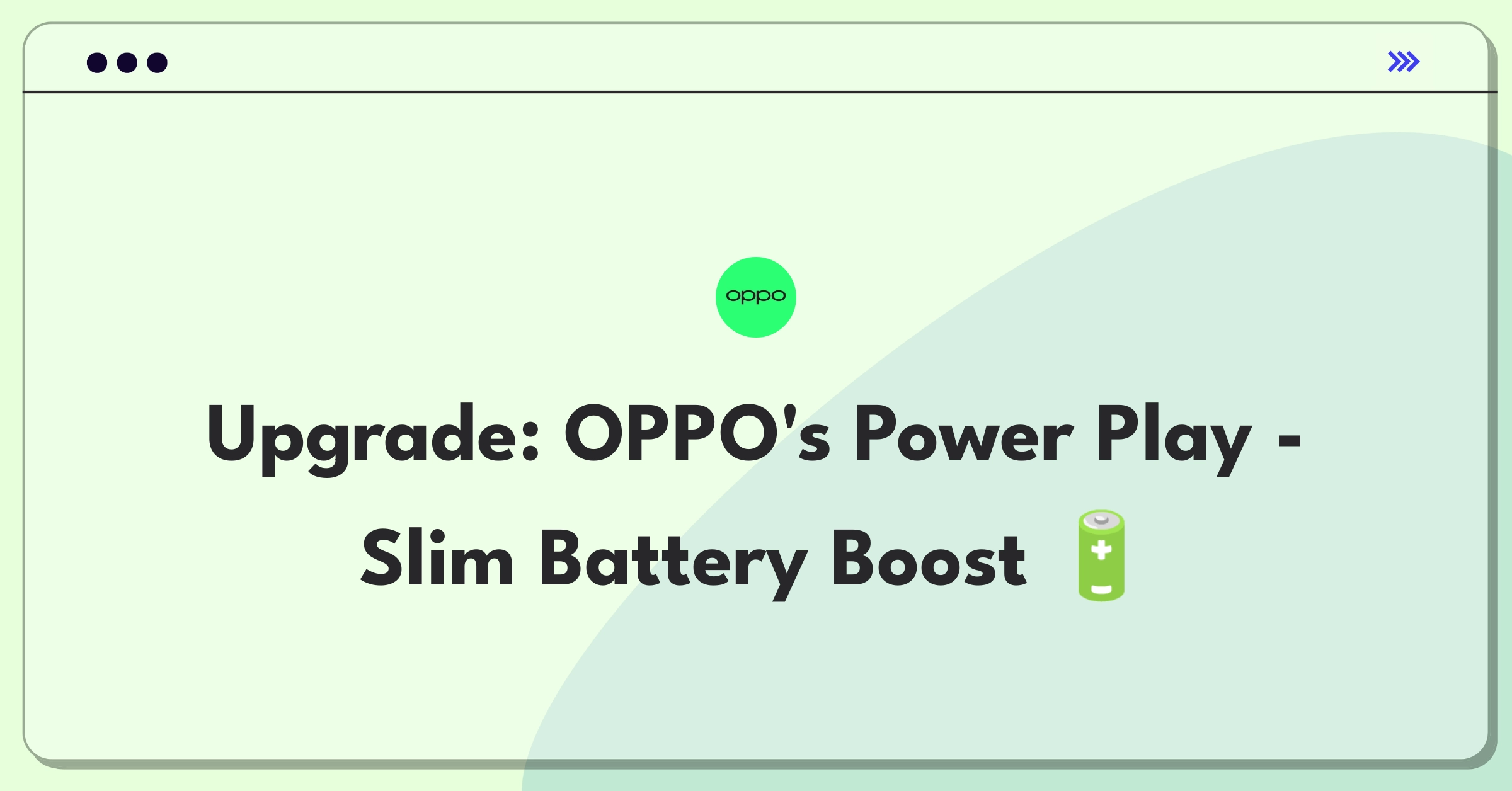 Product Management Improvement Question: OPPO smartphone with extended battery life icon