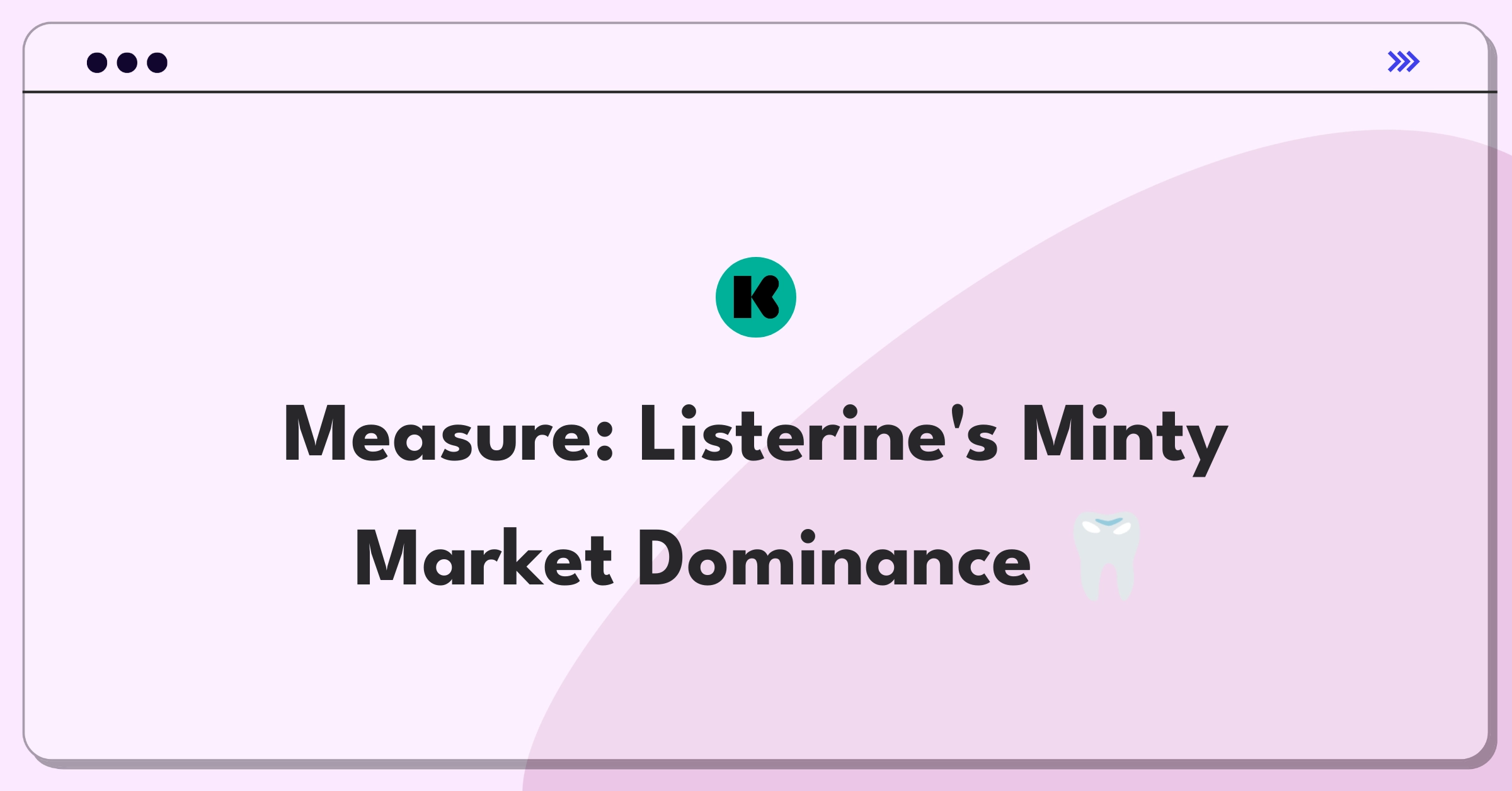 Product Management Analytics Question: Measuring success of Kenvue's Listerine Cool Mint Mouthwash in consumer health market