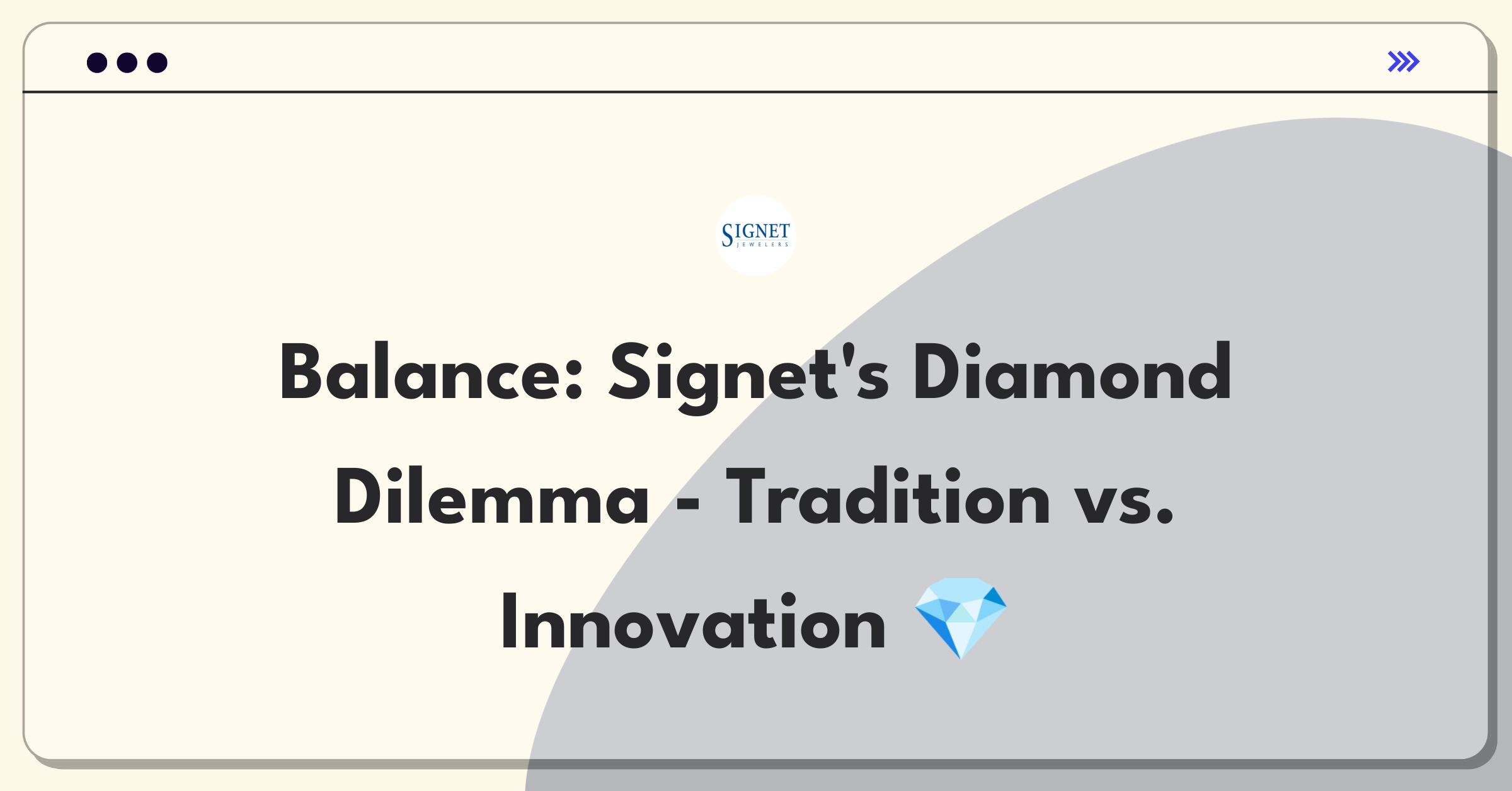 Product Management Trade-Off Question: Signet Jewelers balancing lab-grown and natural diamond offerings