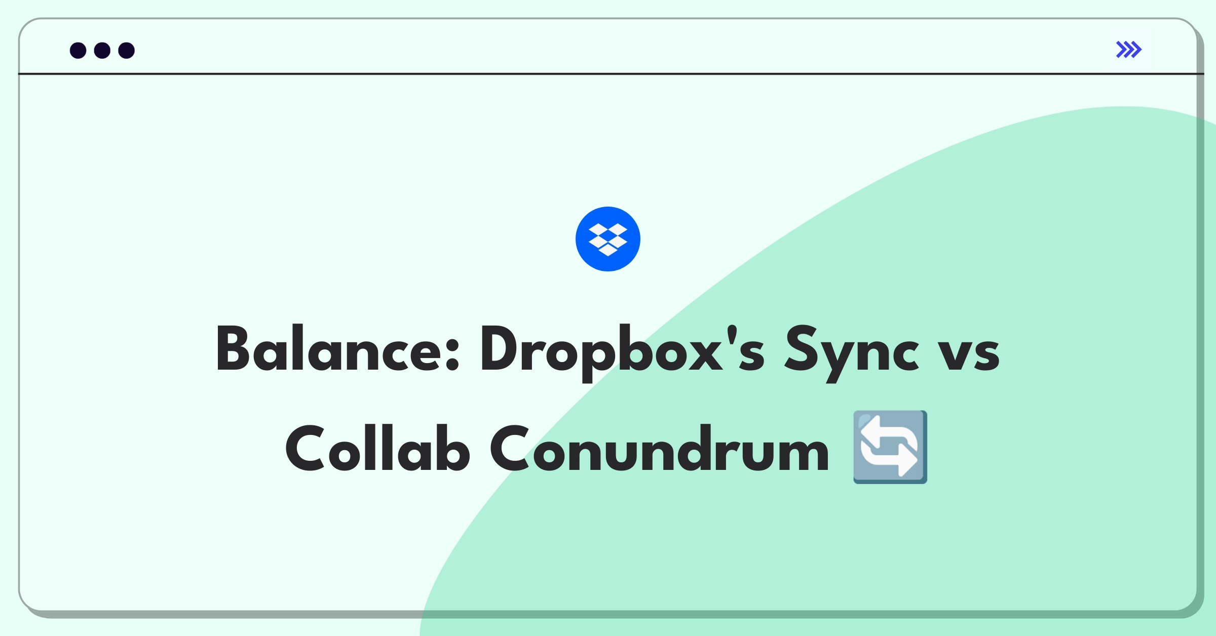 Product Management Trade-off Question: Dropbox collaboration tools versus core file sync functionality