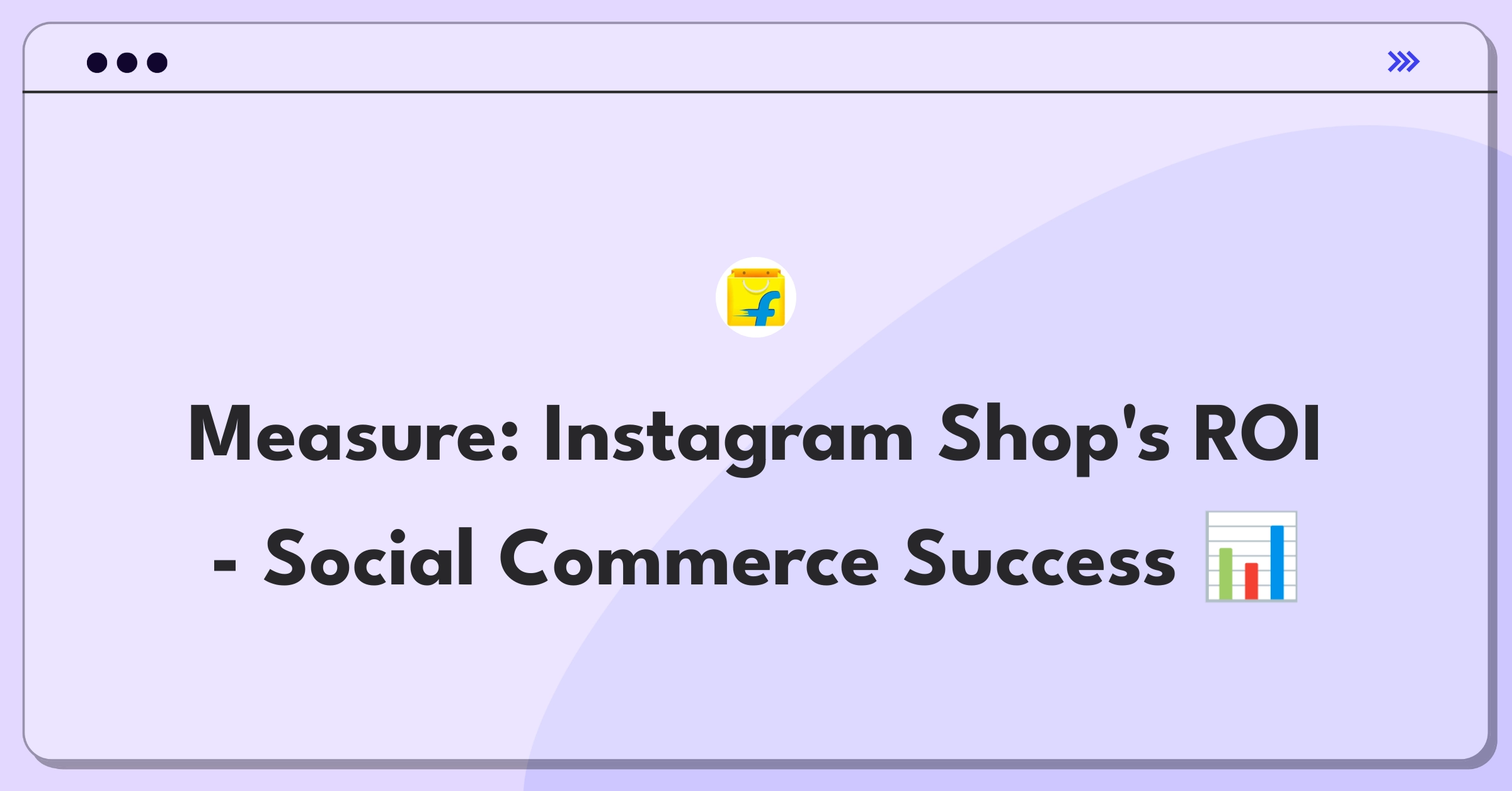 Product Management Analytics Question: Instagram Shop success metrics dashboard showing key performance indicators